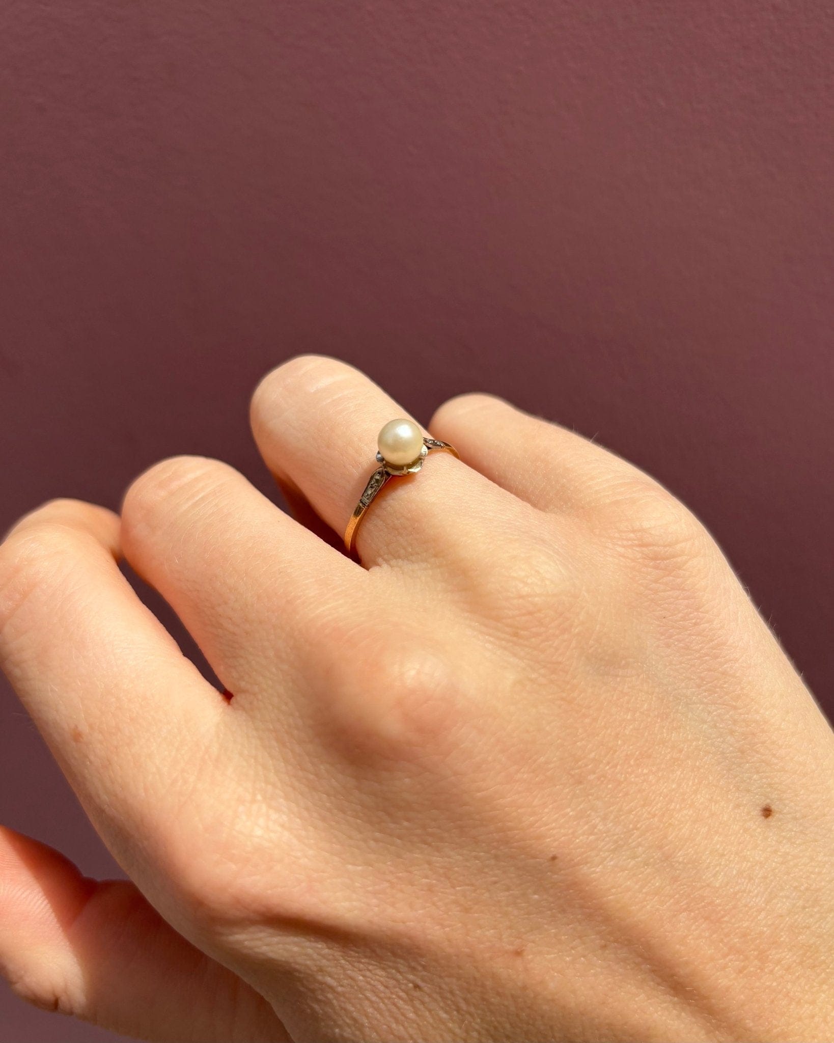 Bague Solitaire Perle "Lucie" - Elliade Paris