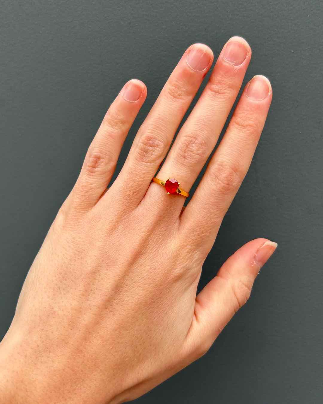 Bague Solitaire Saphir de feu 1 carat "Amor" - Elliade Paris