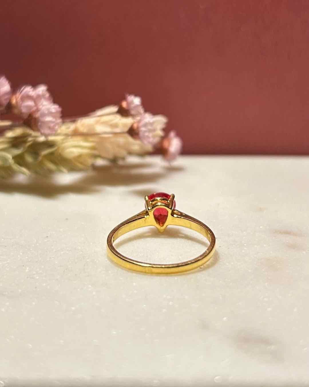 Bague Solitaire Saphir de feu 1 carat "Amor" - Elliade Paris