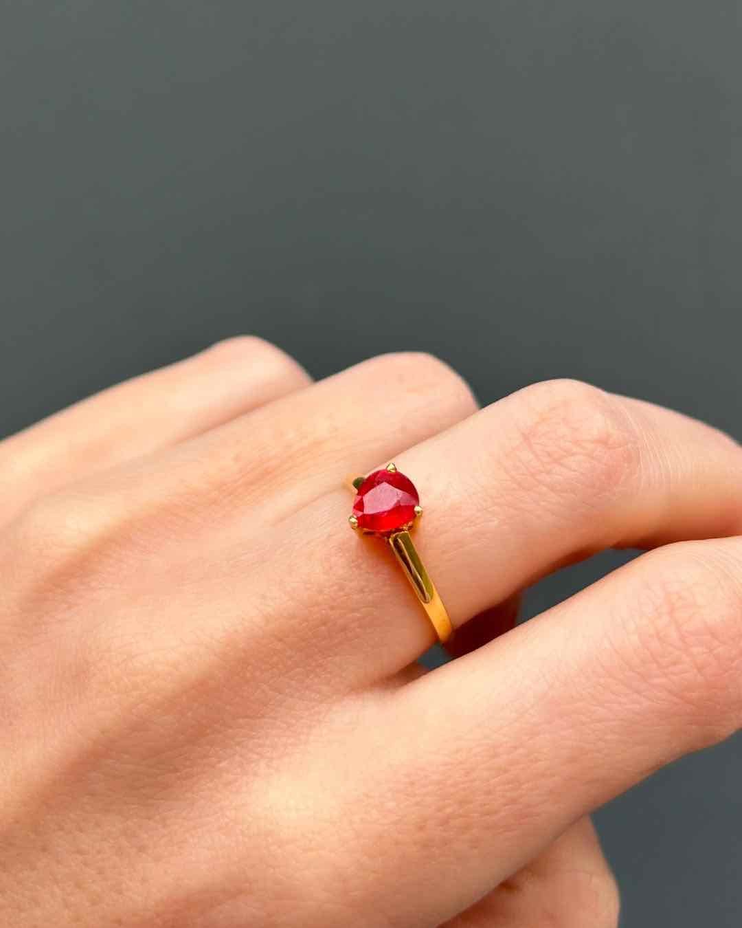 Bague Solitaire Saphir de feu 1 carat "Amor" - Elliade Paris