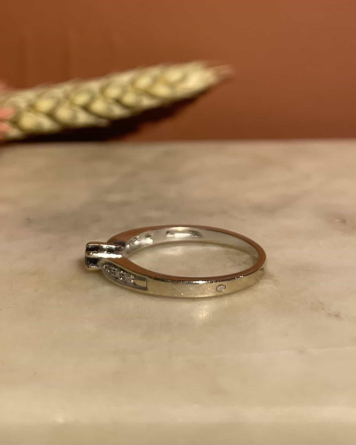 Bague Solitaire Saphir & Diamants "Fionna" - Elliade Paris