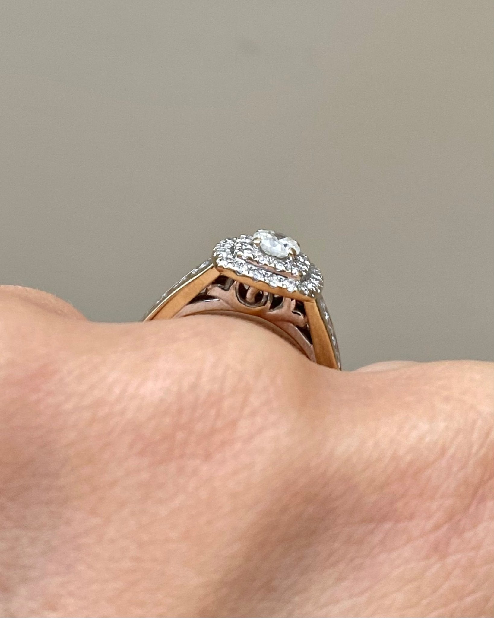 Bague Solitaire Style Art Déco Diamants 0.80 carat "Colombe" - Elliade Paris