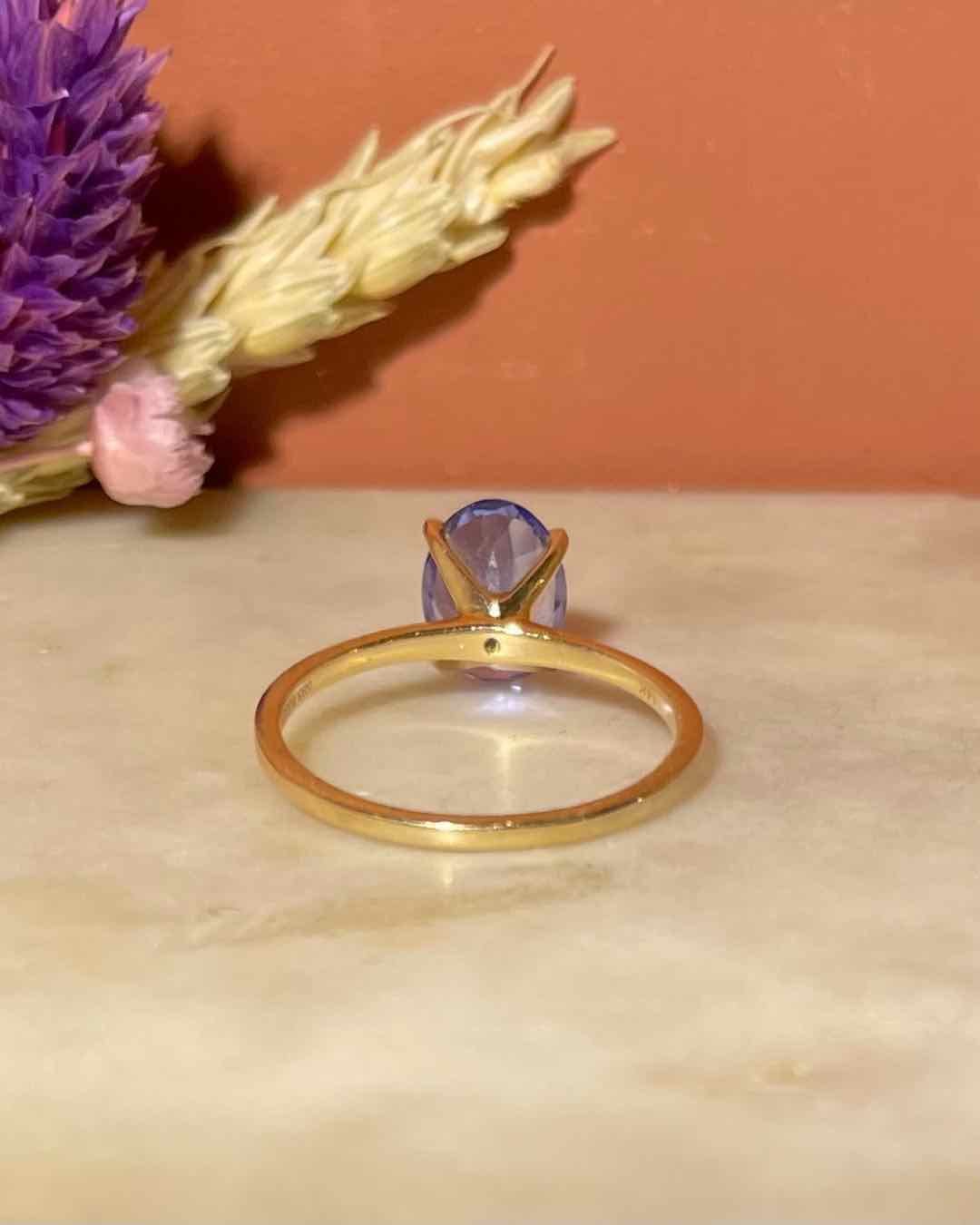 Bague Solitaire Tanzanite 2.50 carats "Deborah" - Elliade Paris