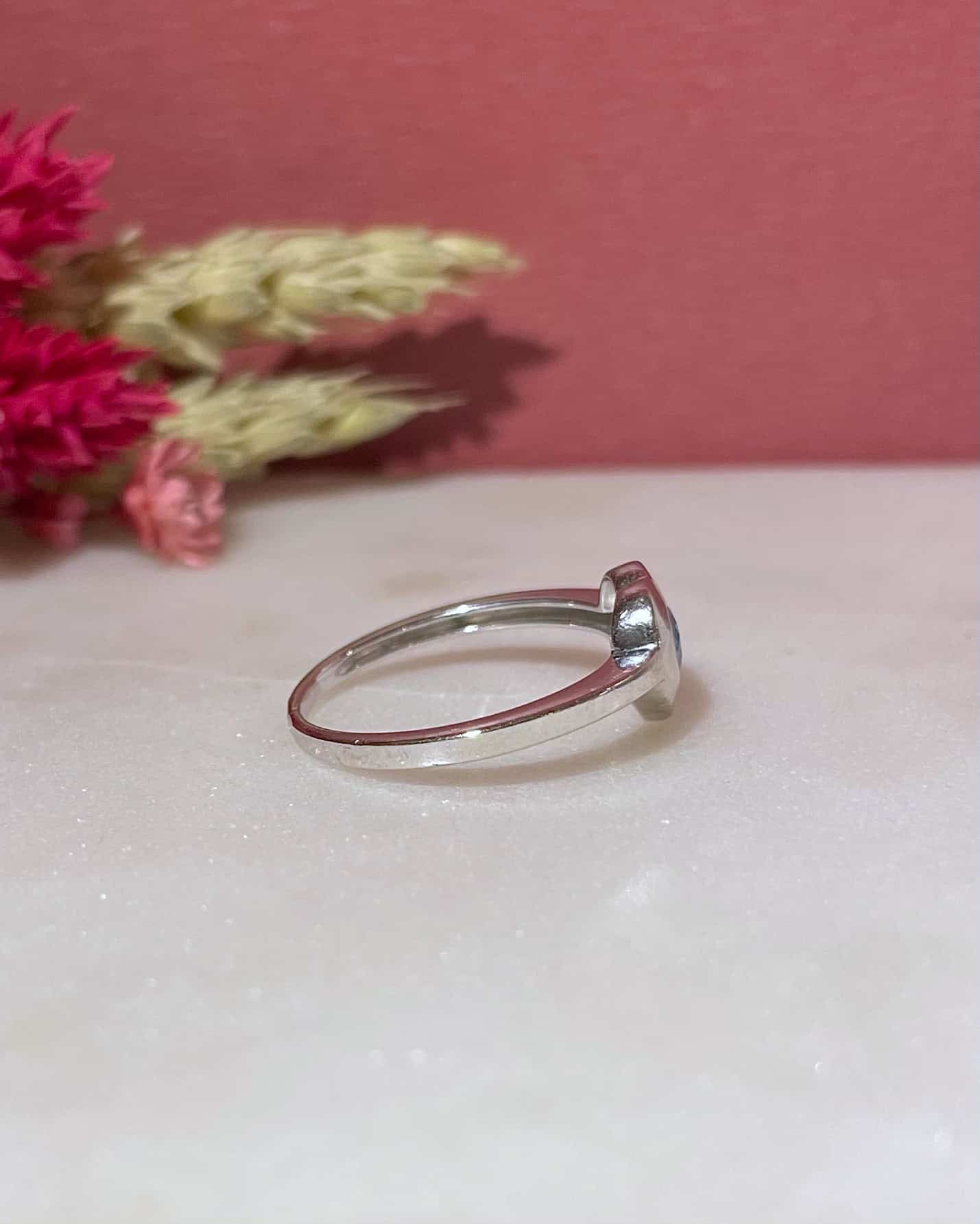 Bague Solitaire Topaze Coeur 0.50 carat "Clover" - Elliade Paris