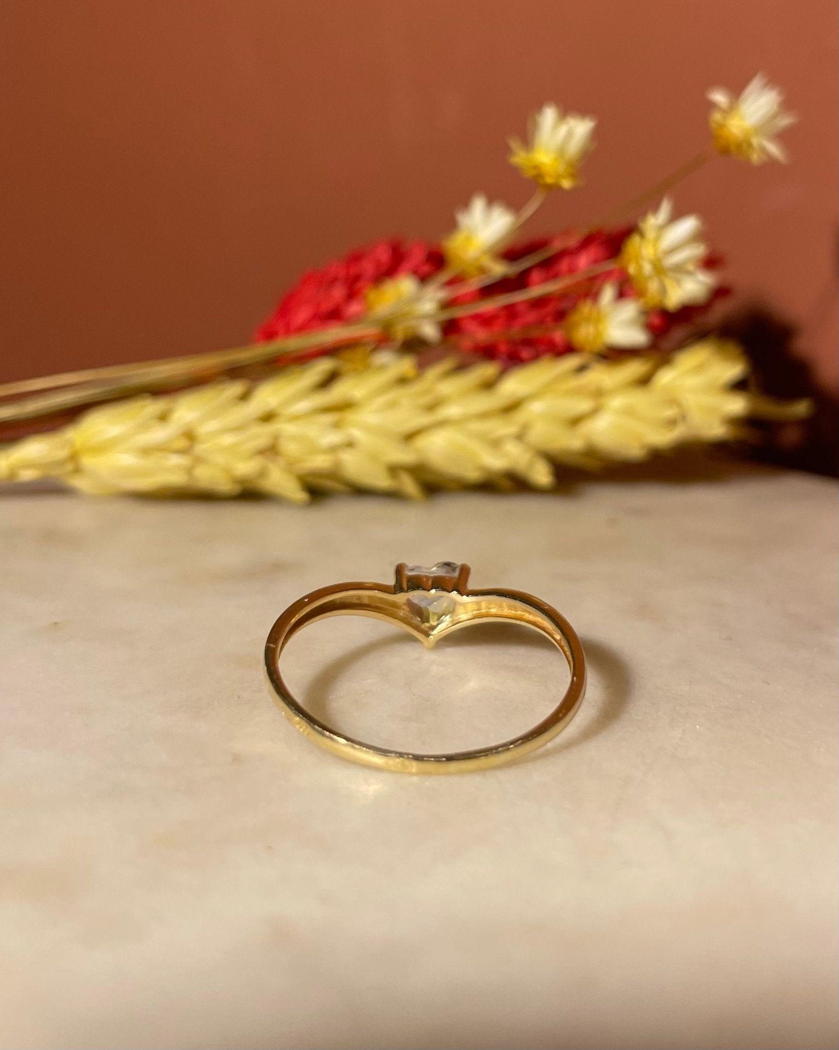 Bague Solitaire Topaze Coeur "Ivy" - Elliade Paris