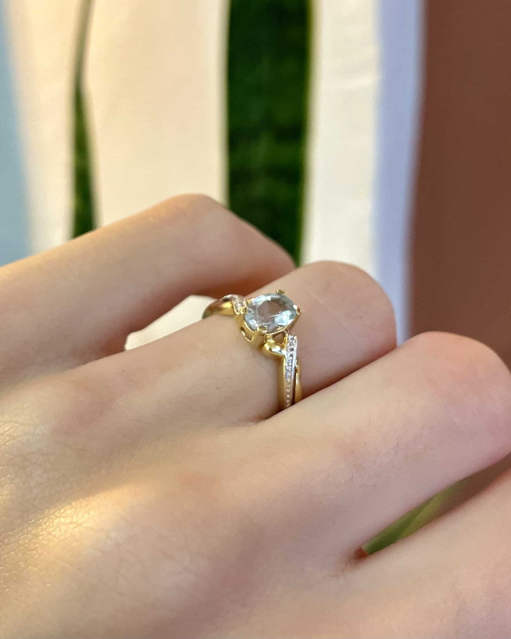 Bague Solitaire Topaze "Ezra" - Elliade Paris