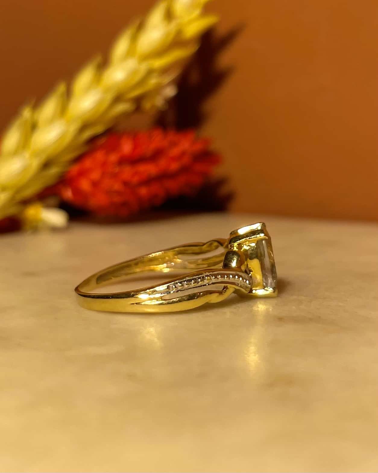 Bague Solitaire Topaze "Ezra" - Elliade Paris