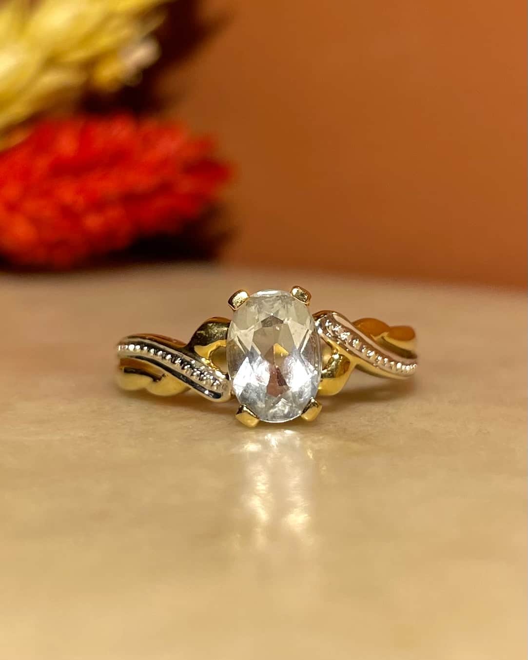 Bague Solitaire Topaze "Ezra" - Elliade Paris