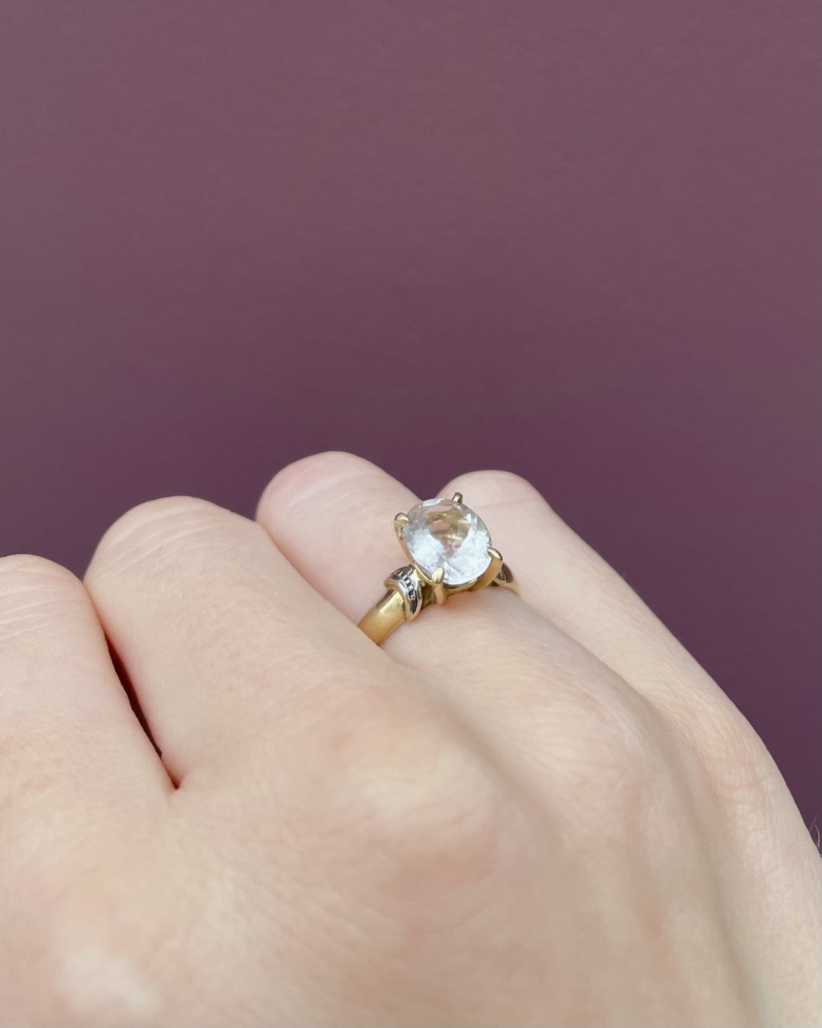Bague Solitaire Topaze Rose 2.90 carats "Taïla" - Elliade Paris