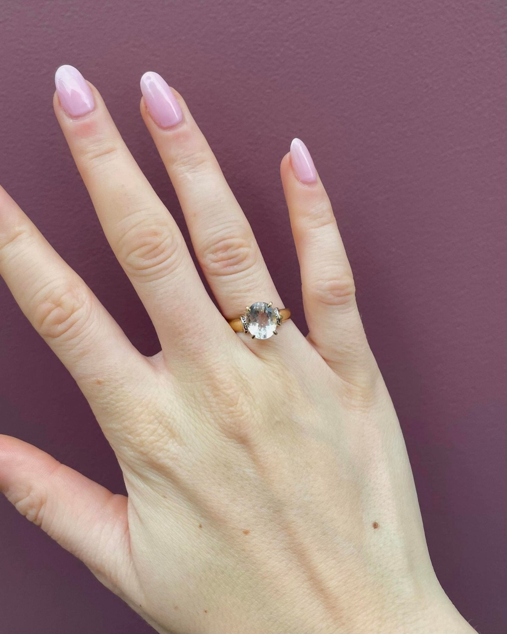 Bague Solitaire Topaze Rose 2.90 carats "Taïla" - Elliade Paris