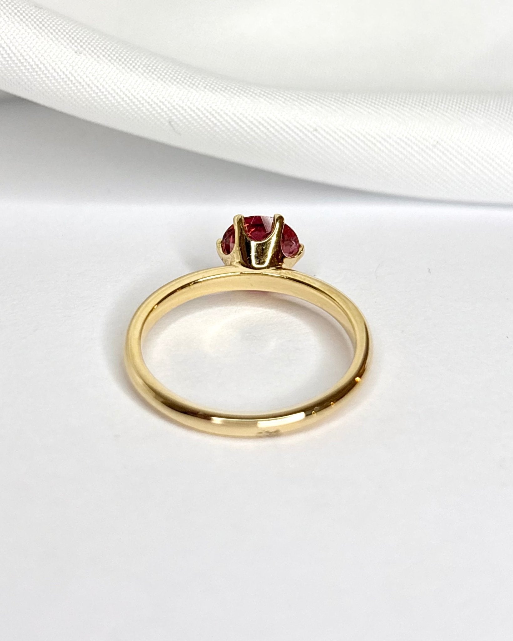 Bague Solitaire Tourmaline Rose 1.30 carat "Leila" - Elliade Paris