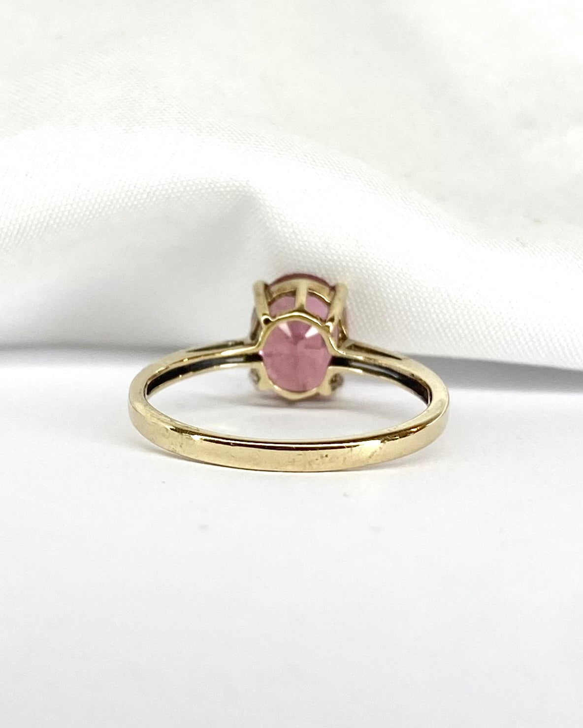 Bague Solitaire Tourmaline Rose 1.84 carat "Leslie" - Elliade Paris