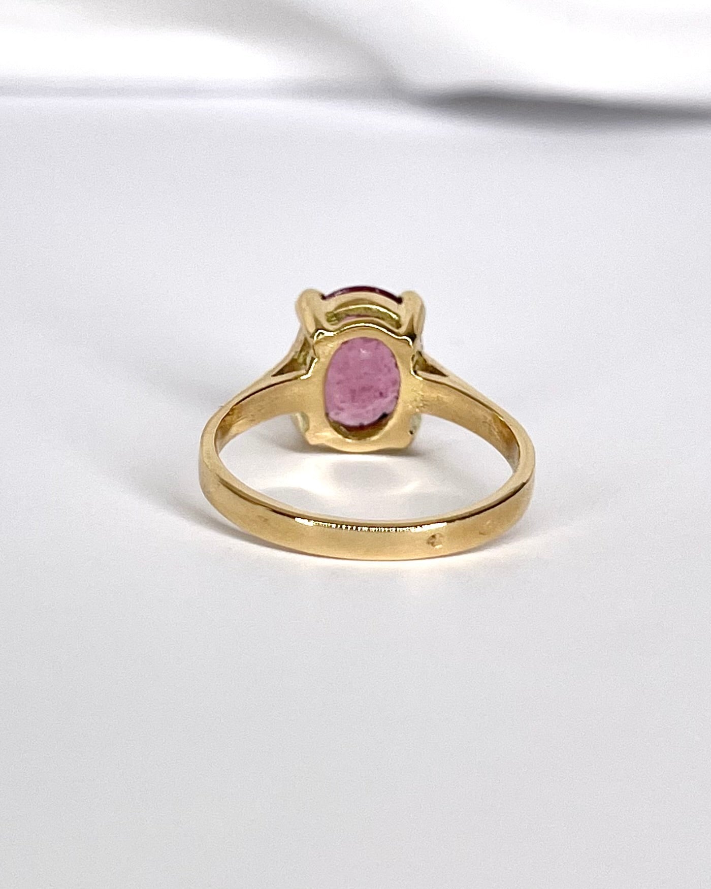 Bague Solitaire Tourmaline Rose 2.40 carats & Diamants "Pauline" - Elliade Paris