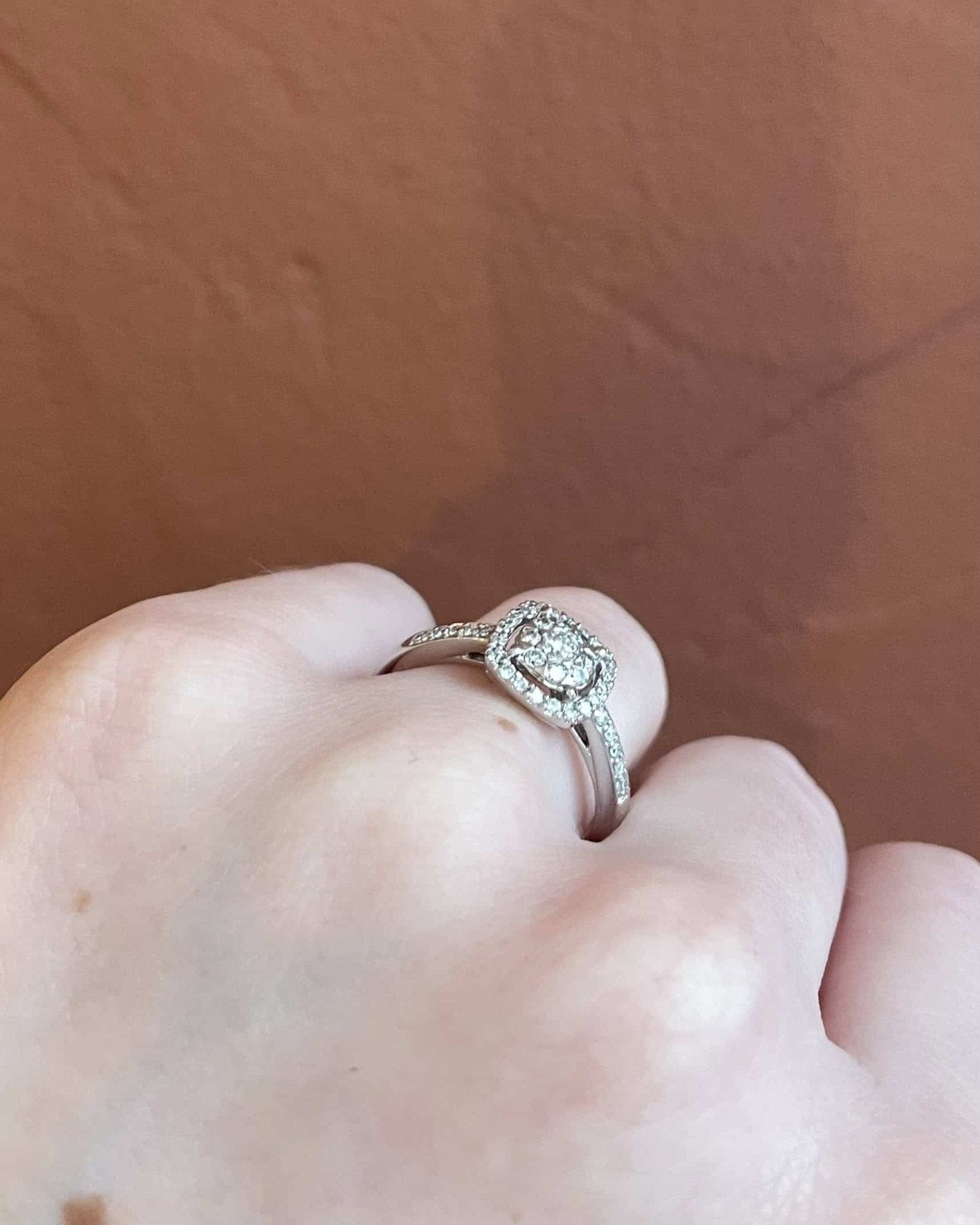 Bague Solitaire Vintage 39 Diamants "Servane" - Elliade Paris