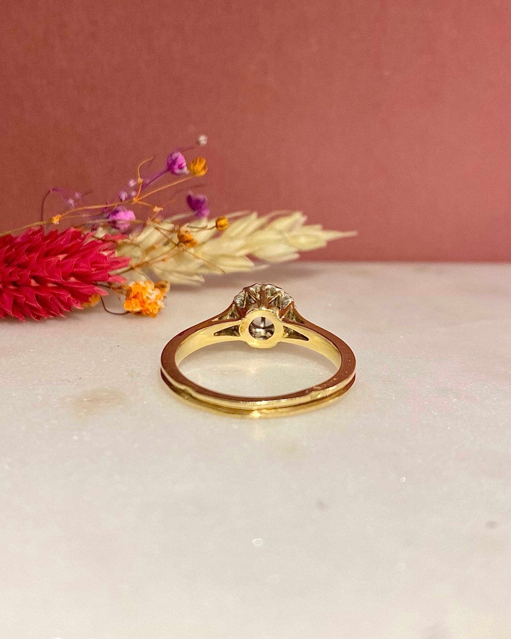 Bague Solitaire Vintage Diamant 0.25 carat "Diane" - Elliade Paris