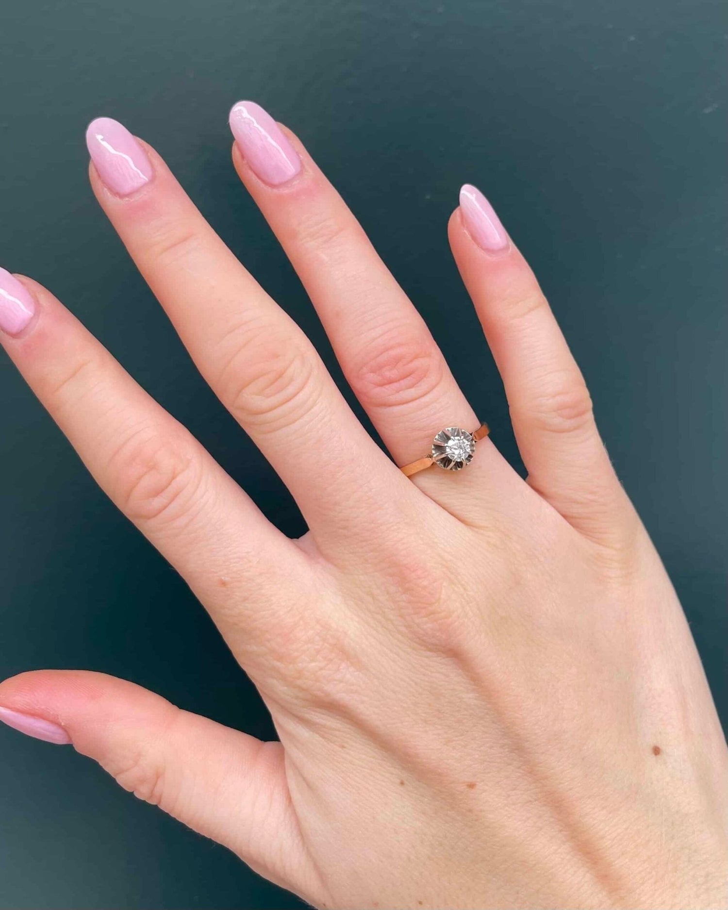 Bague Solitaire Vintage Diamant "Isis" - Elliade Paris