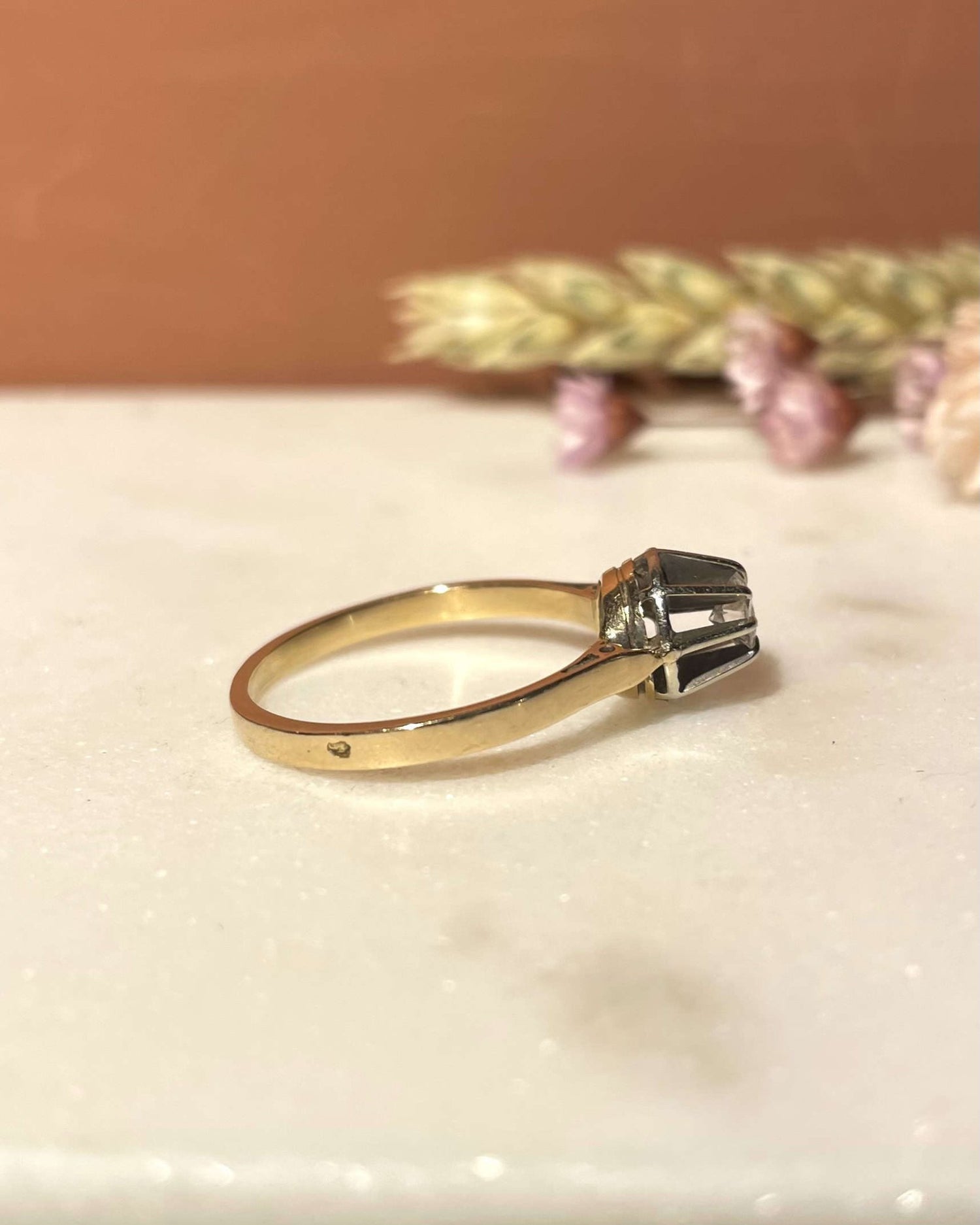 Bague Solitaire Vintage Diamant "Isis" - Elliade Paris