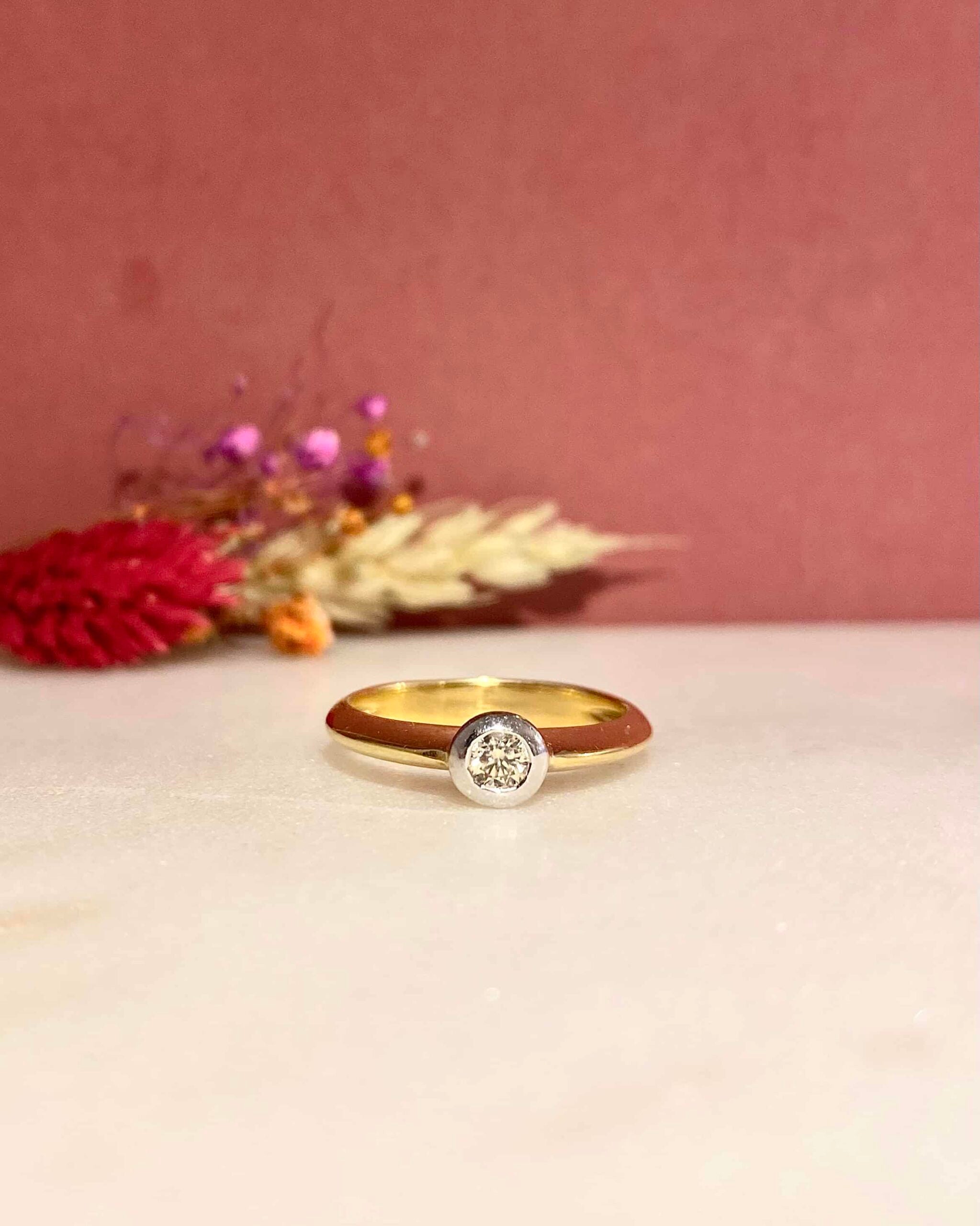 Bague Vintage Solitaire Diamant "Lola"