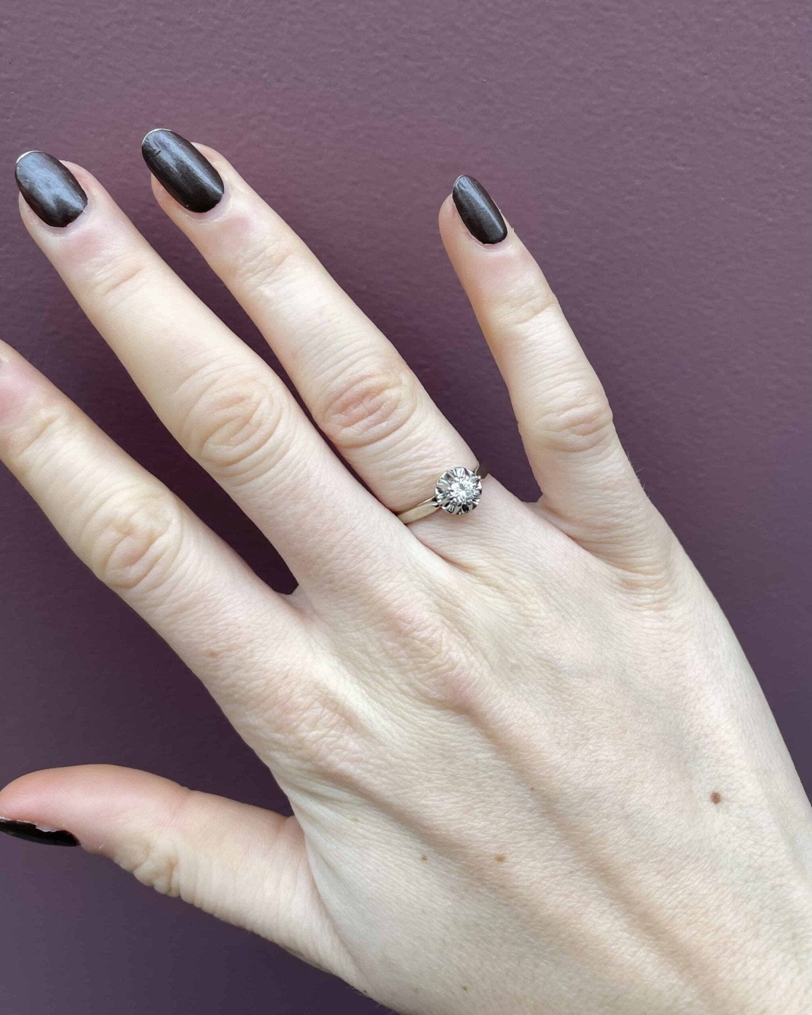 Bague Solitaire Vintage Diamants "Cloa" - Elliade Paris