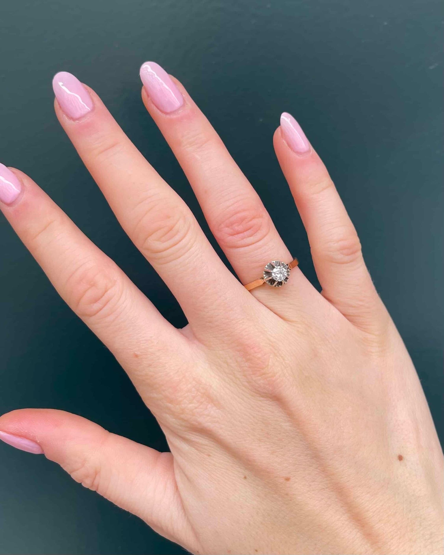 Bague Solitaire Vintage Diamant "Isis"