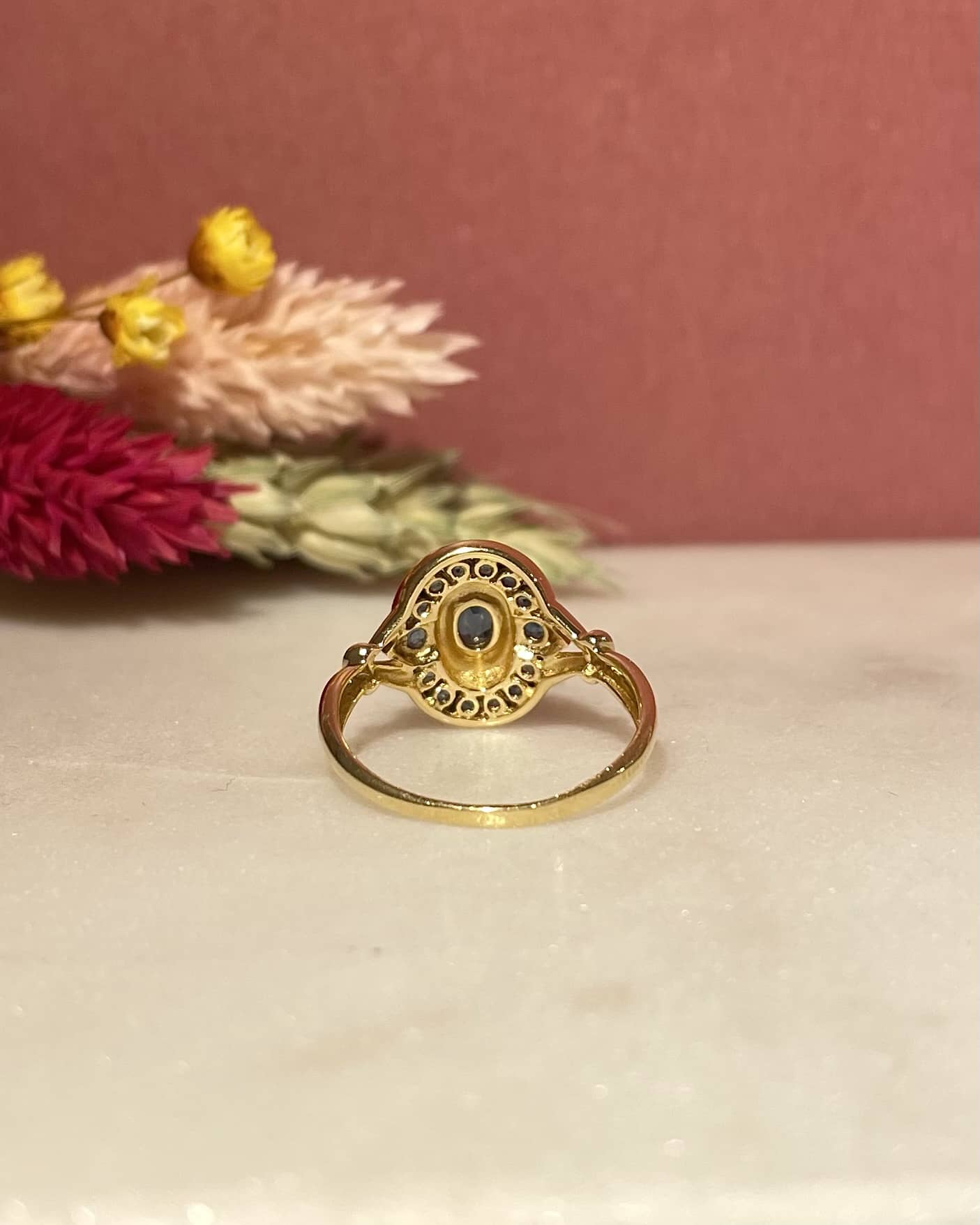 Bague Style Art - Déco 15 Saphirs "Alana" - Elliade Paris