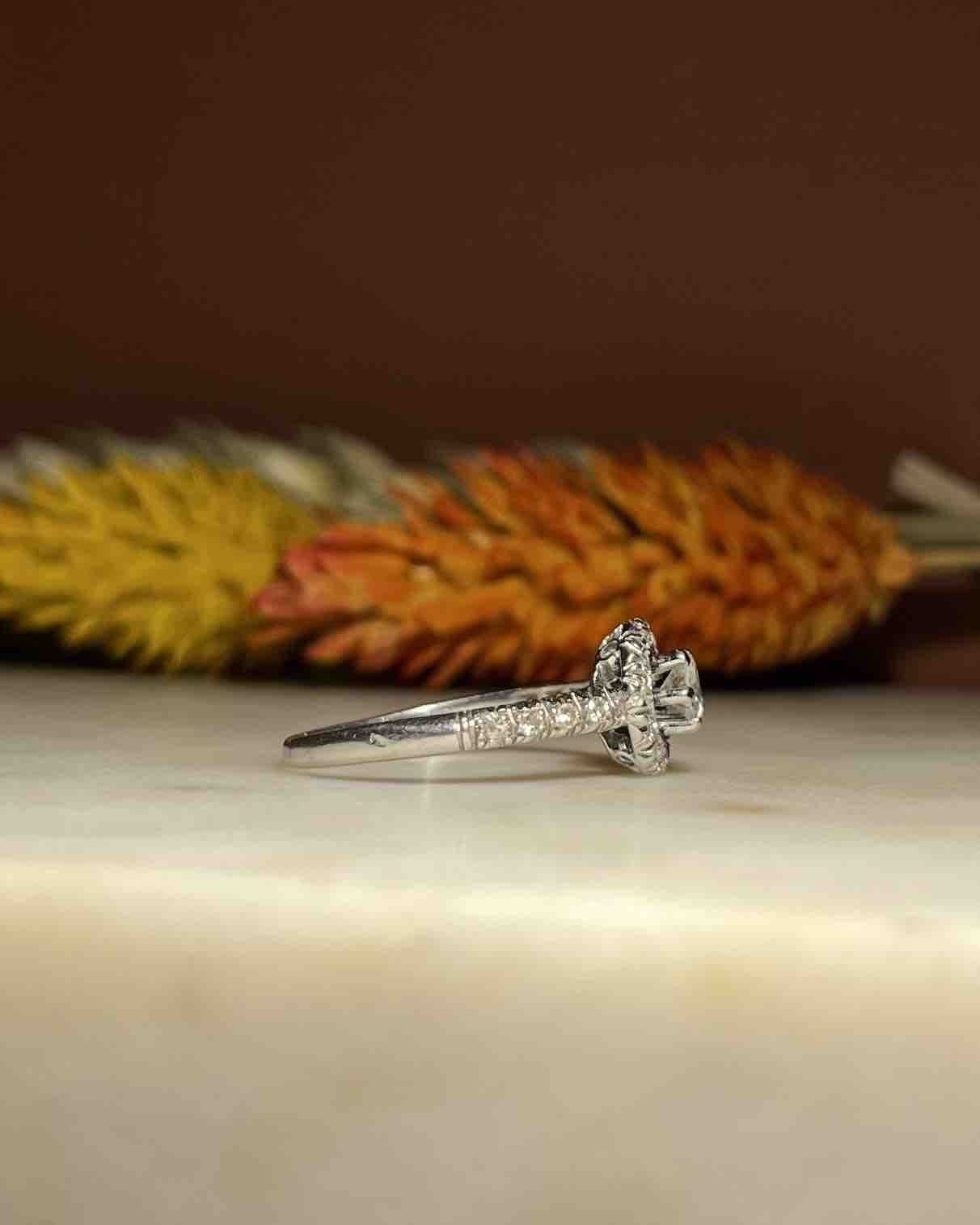 Bague style Art - déco 20 Diamants "Gaelle" - Elliade Paris