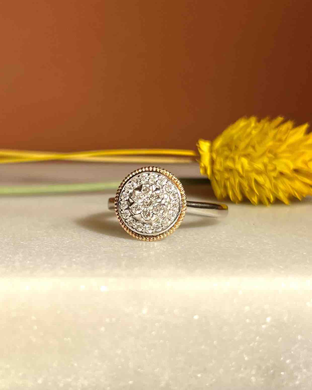 Bague style Art - déco 24 Diamants "Taylor" - Elliade Paris