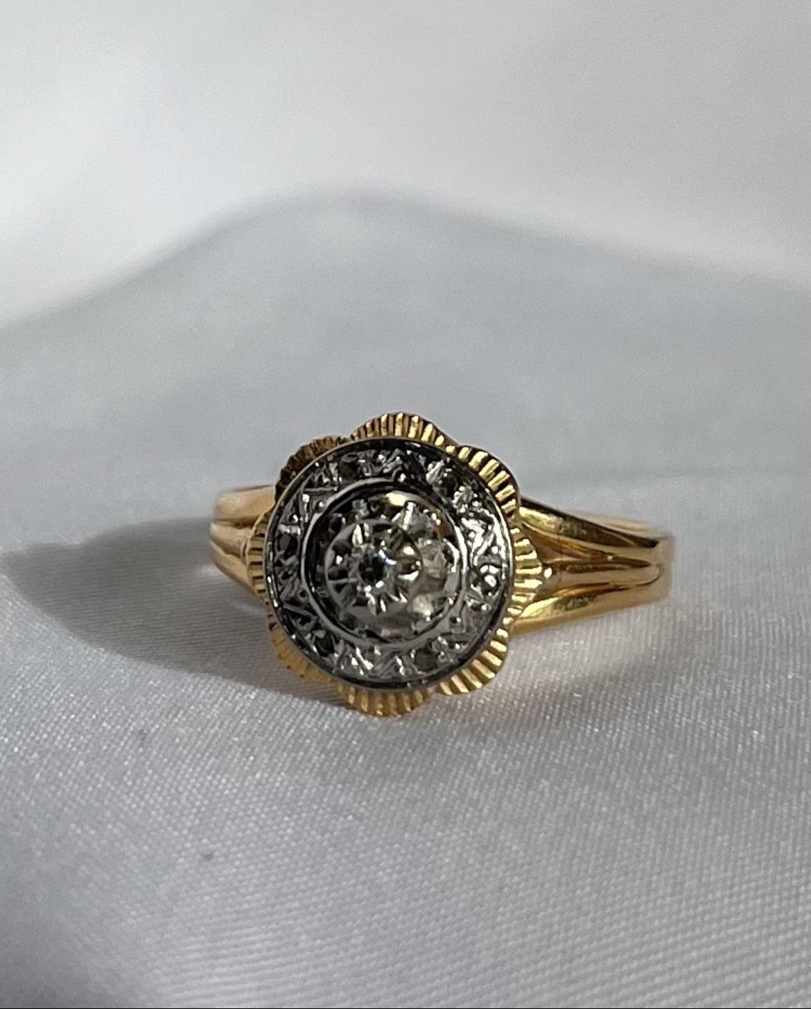 Bague Style Art - déco Diamant "Alexina" - Elliade Paris