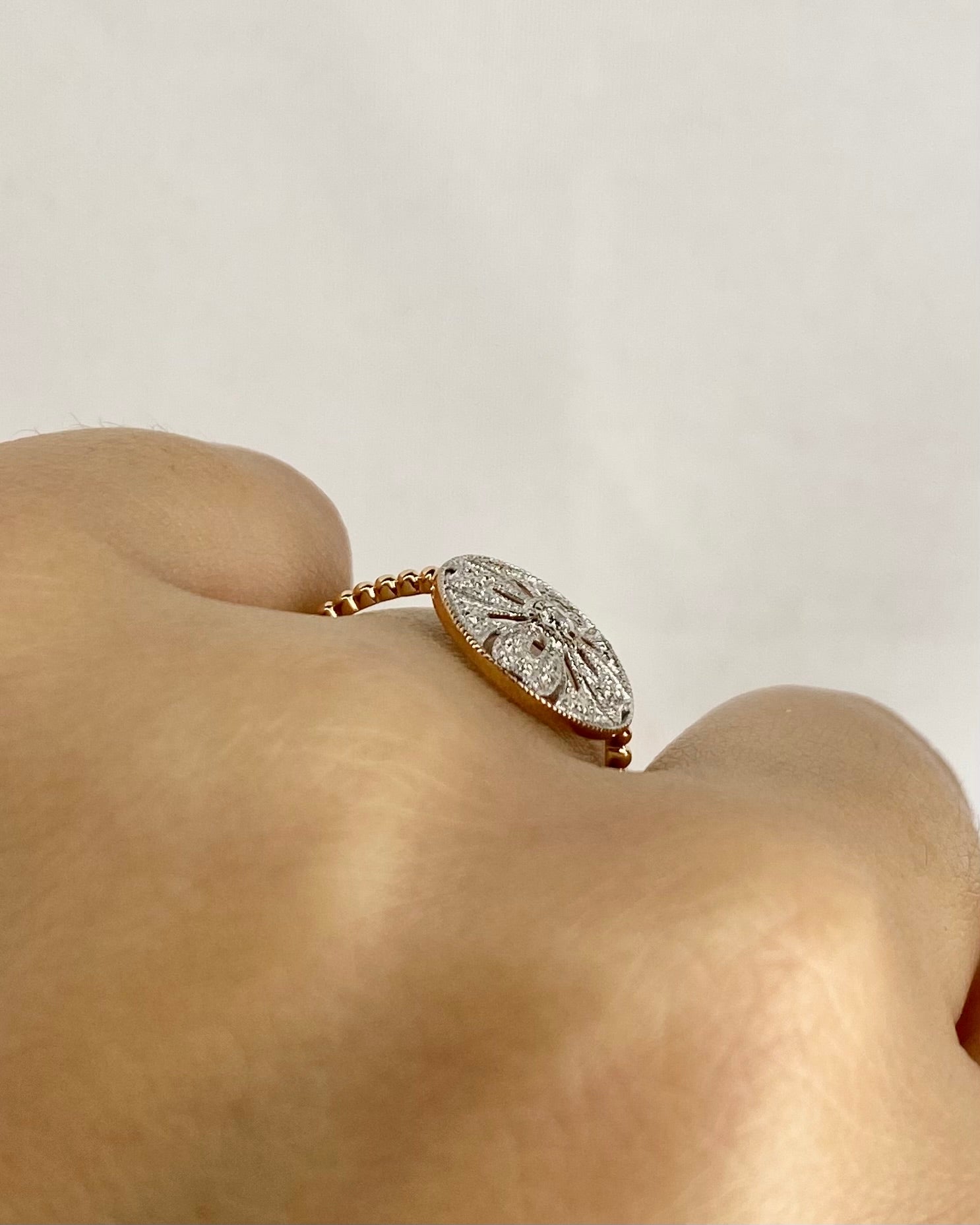 Bague Style Art Déco Diamant "San" - Elliade Paris