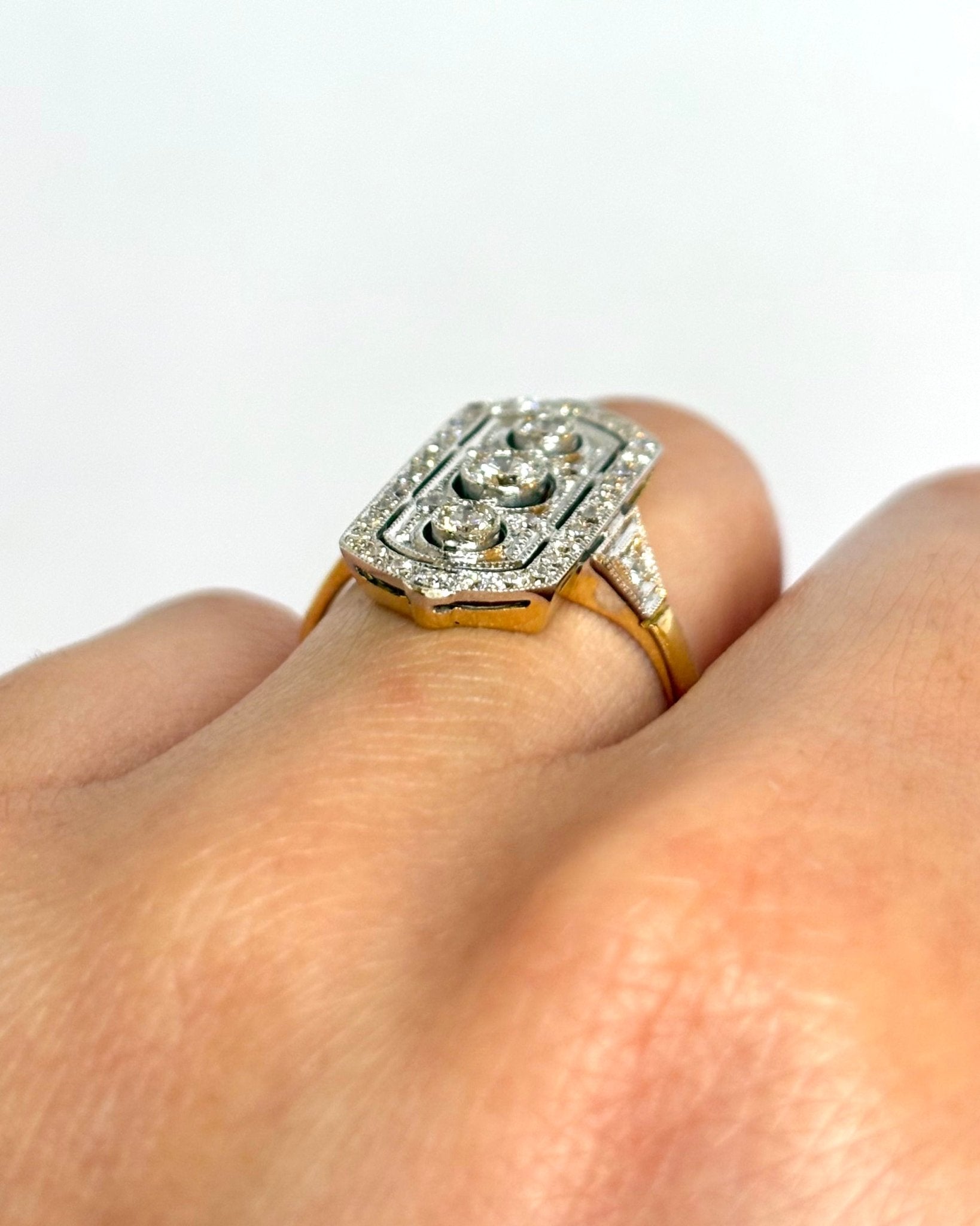 Bague Style Art Déco Diamants 0.60 carat "Géraldine" - Elliade Paris