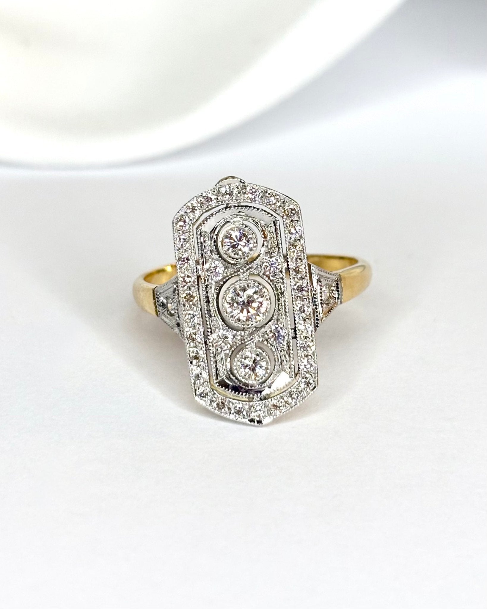 Bague Style Art Déco Diamants 0.60 carat "Géraldine" - Elliade Paris