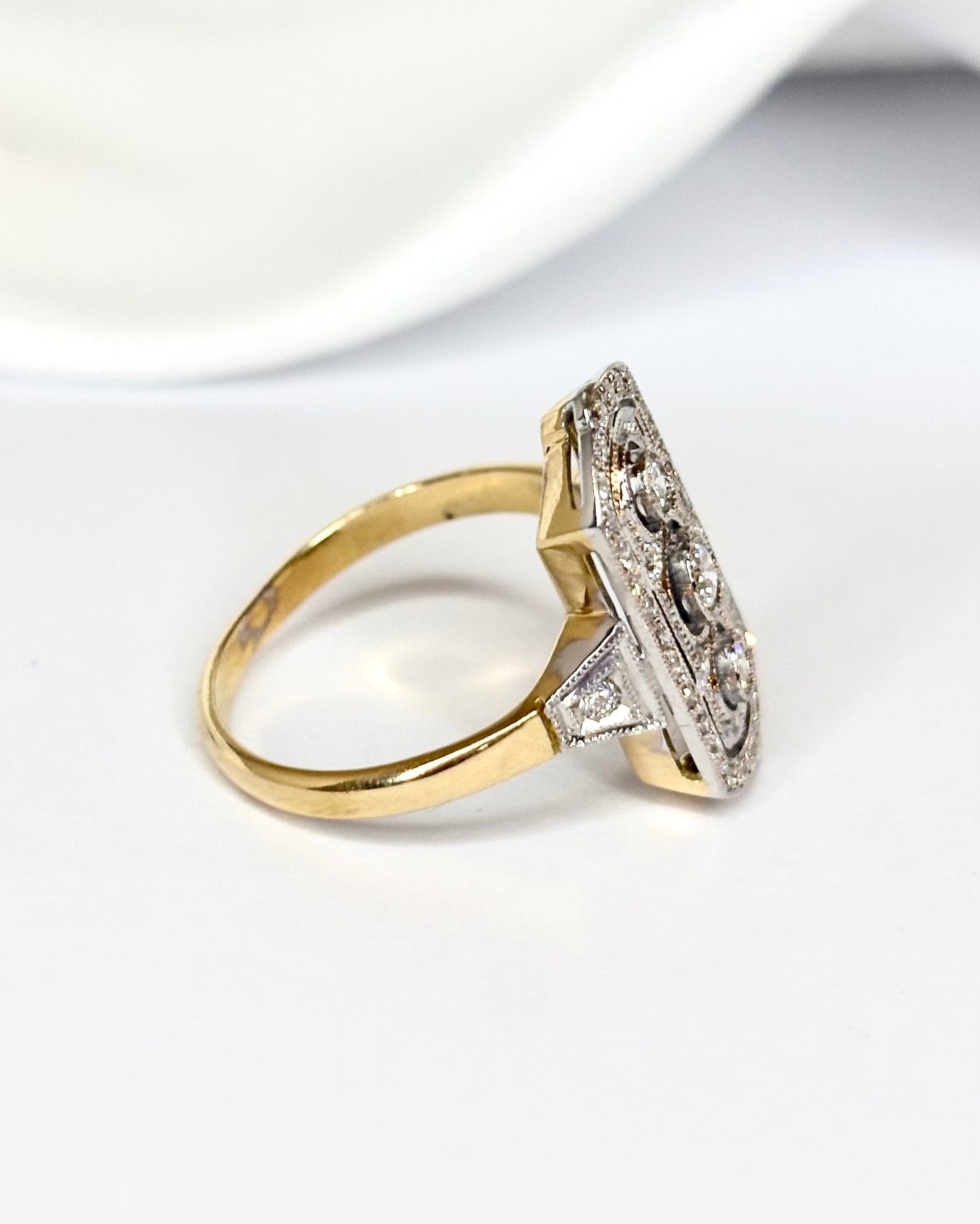 Bague Style Art Déco Diamants 0.60 carat "Géraldine" - Elliade Paris