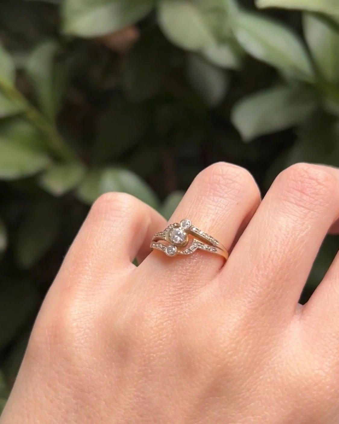 Bague Style Art - Déco Diamants "Néma" - Elliade Paris