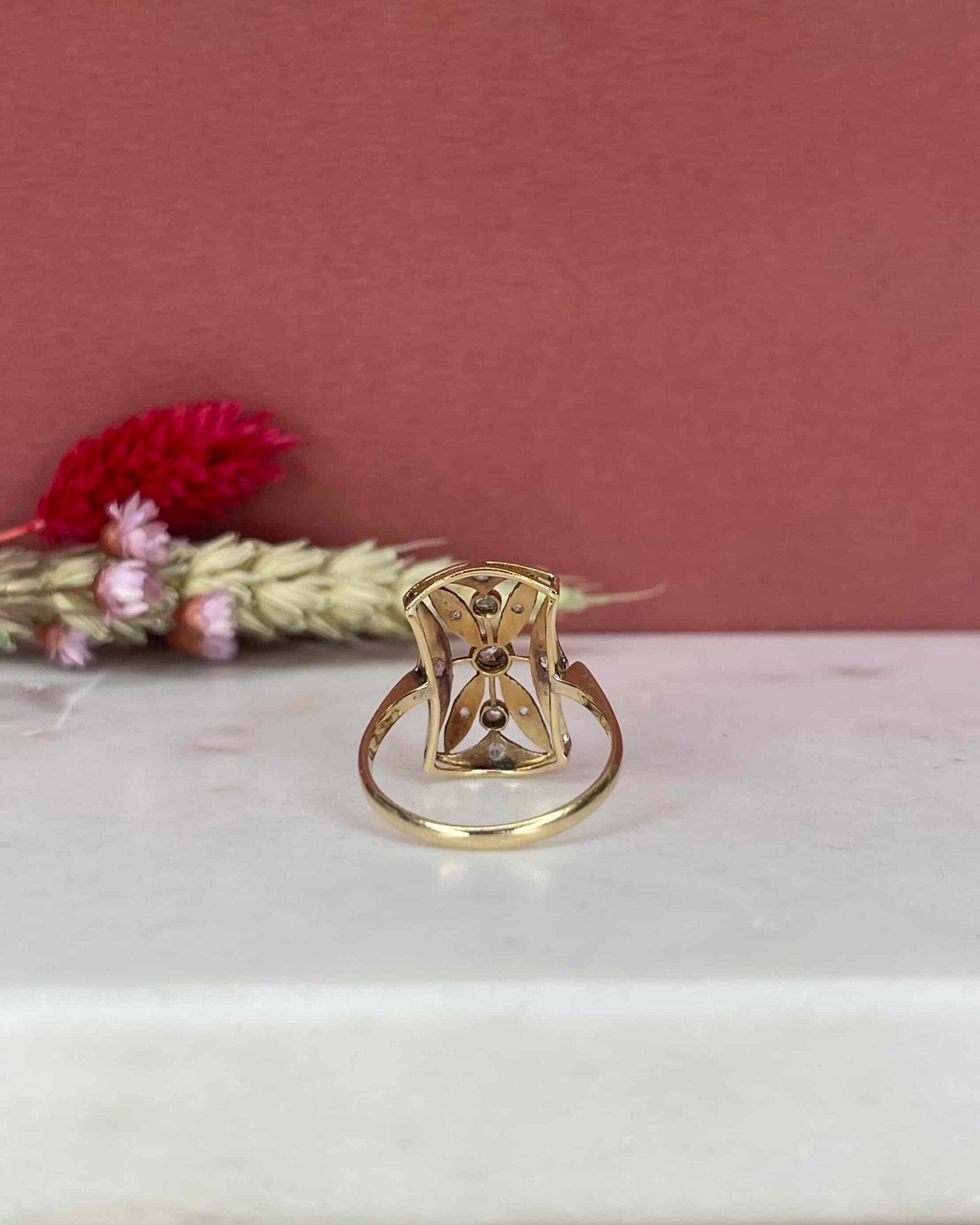 Bague Vintage Art-Déco Diamants "Aubrey" - Elliade Paris