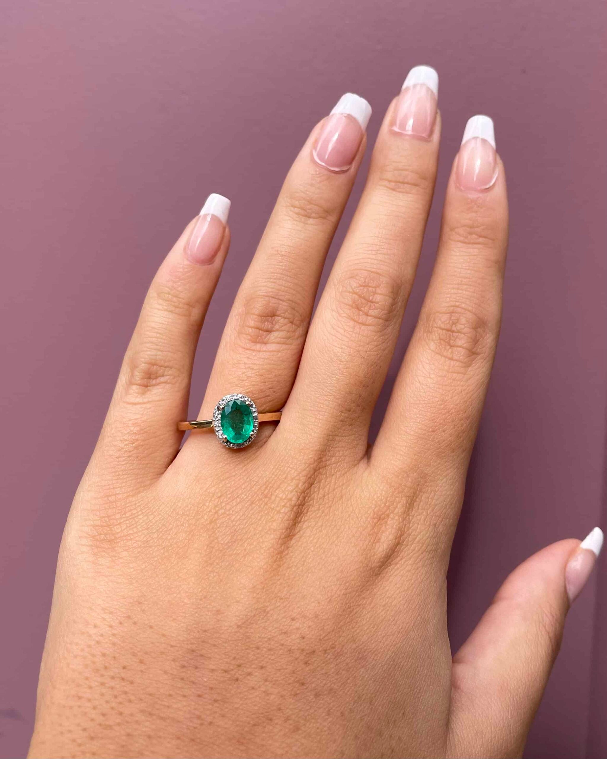 Bague Style Art-Déco Émeraude 1.40 carat & Diamants "Veronica"