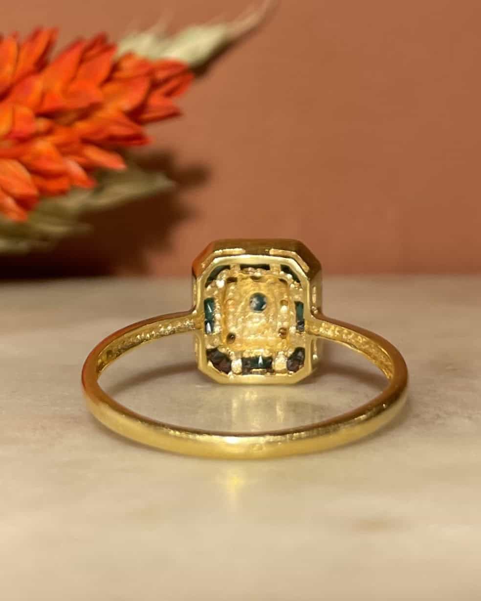 Bague Style Art - Déco Émeraudes "Louison" - Elliade Paris