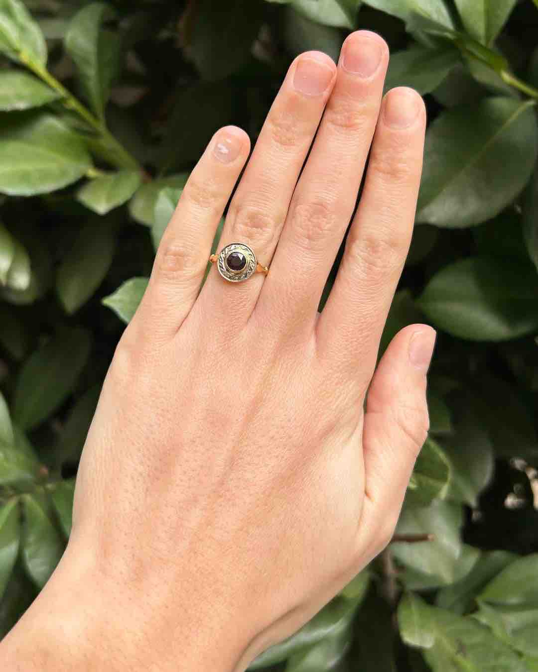 Bague Style Art - Déco Grenat "Zellie" - Elliade Paris
