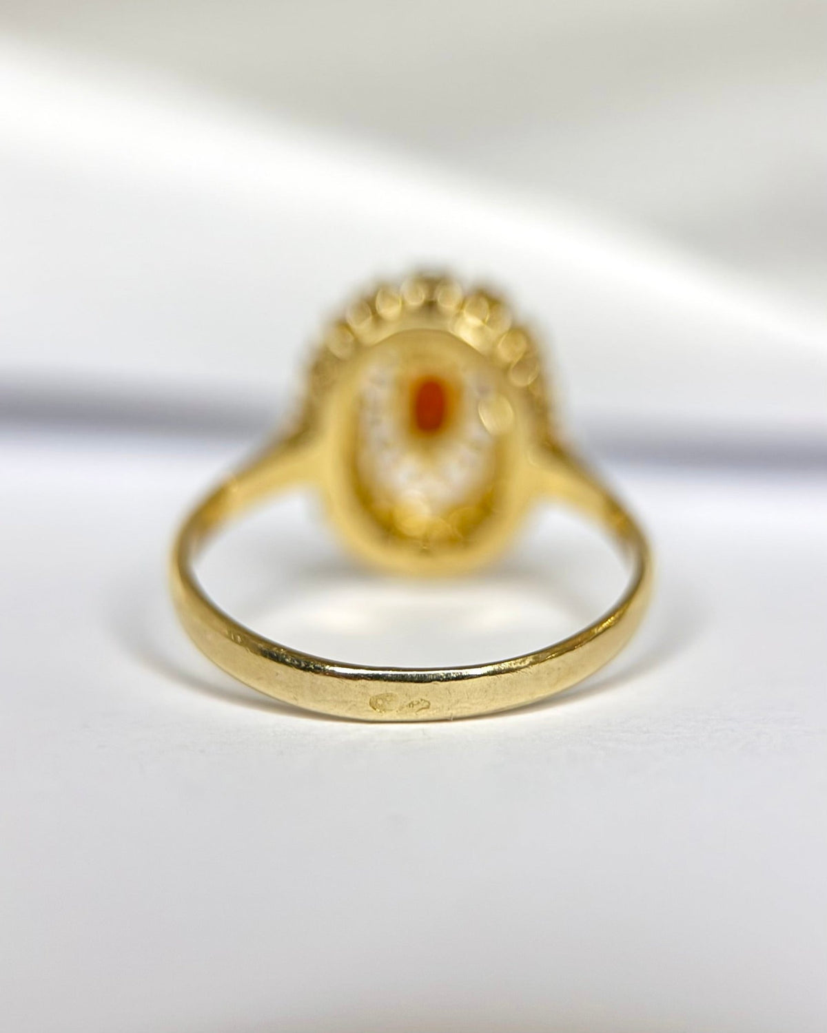 Bague Style Art-Déco Grenats Hessonite 0.70 carat "Hélène" - Elliade Paris