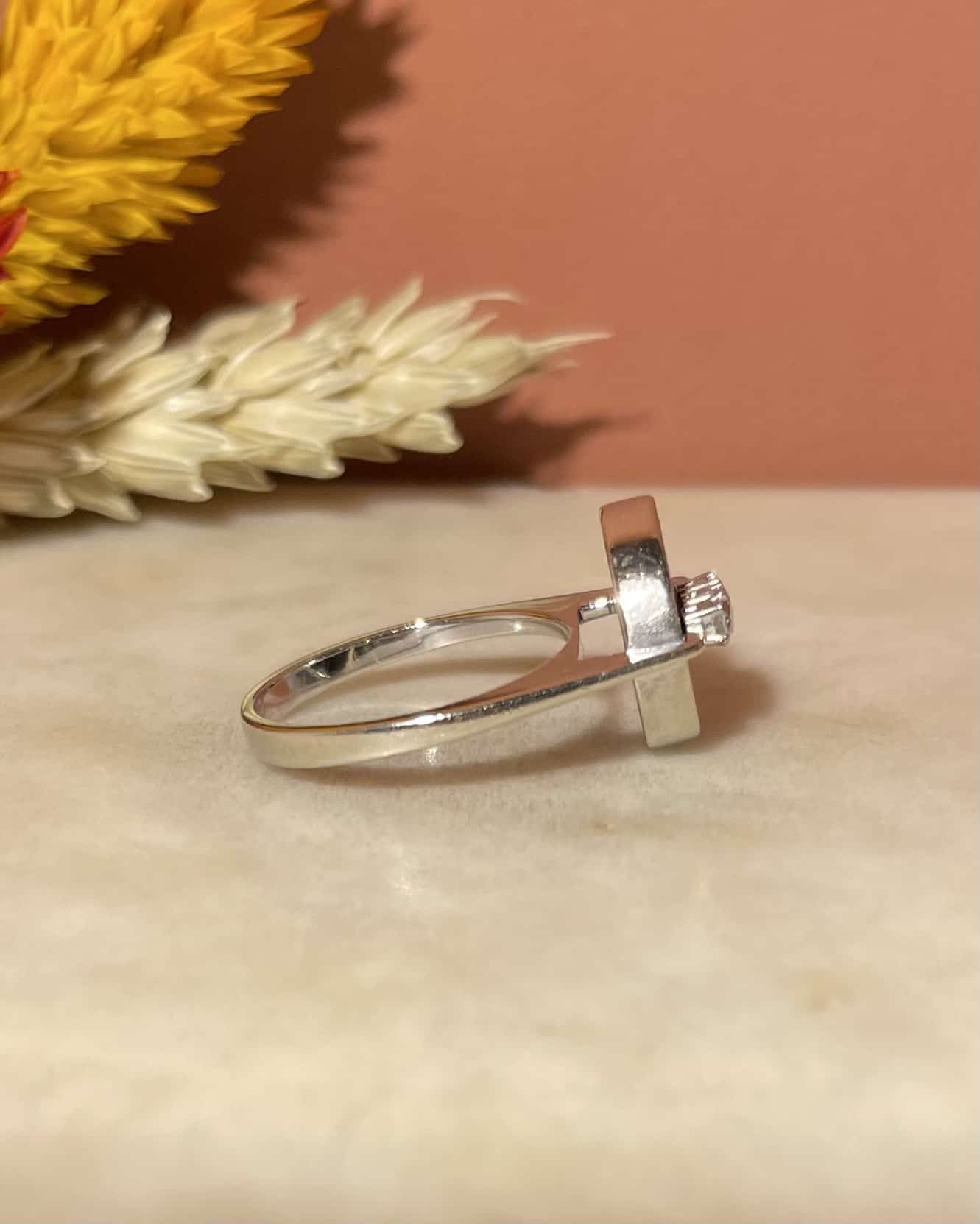 Bague Style Art - déco Onyx & Diamants "Jordan" - Elliade Paris