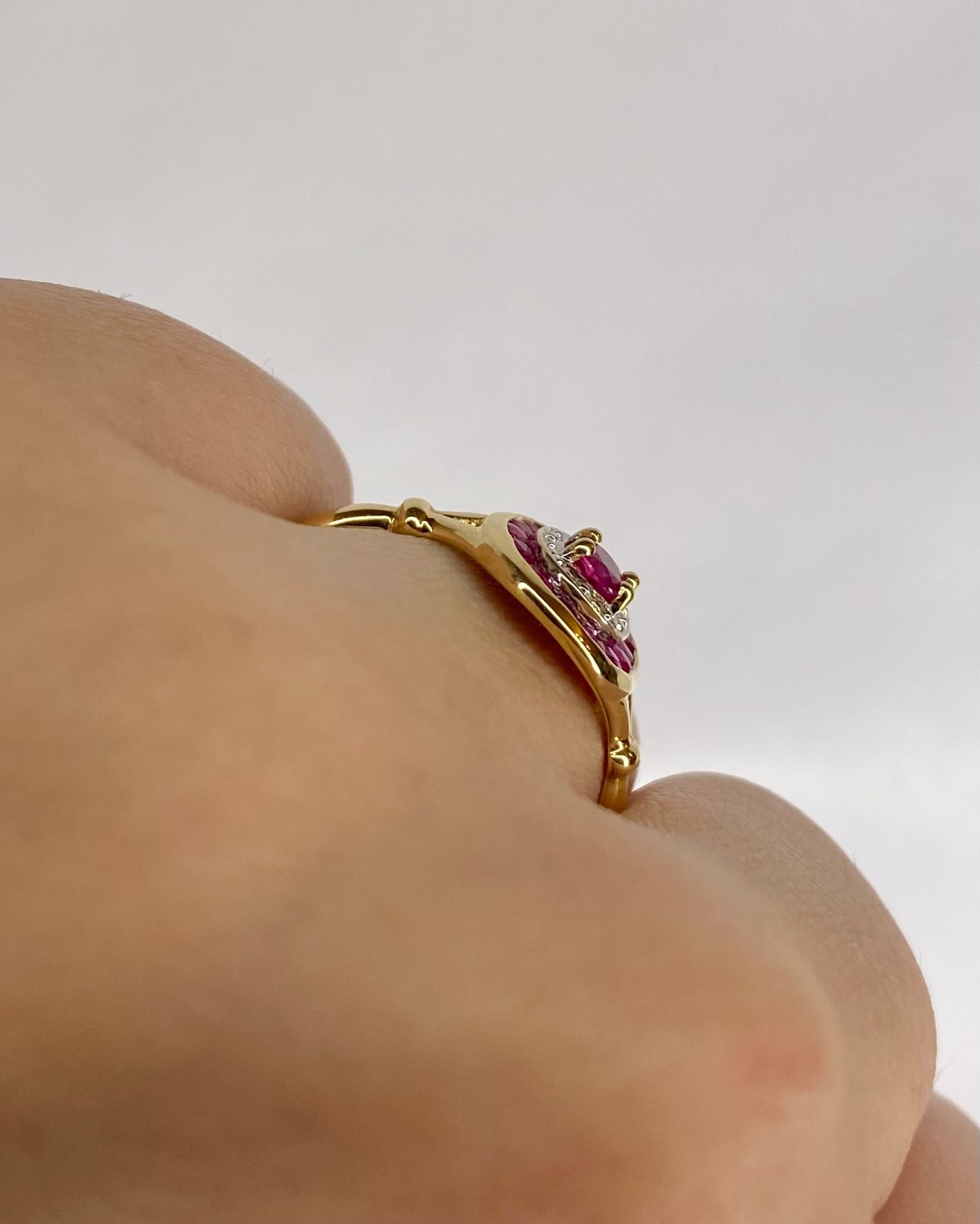 Bague Style Art Déco Rubis 0.52 carat "Elena" - Elliade Paris