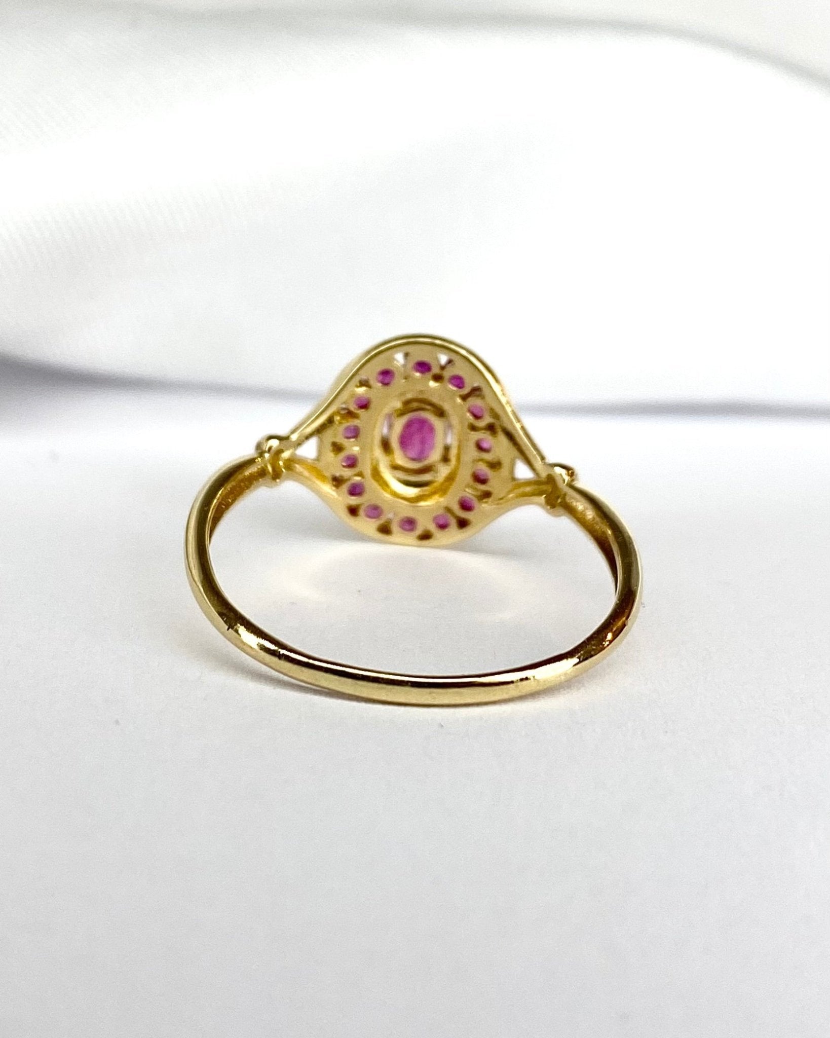 Bague Style Art Déco Rubis 0.52 carat "Elena" - Elliade Paris