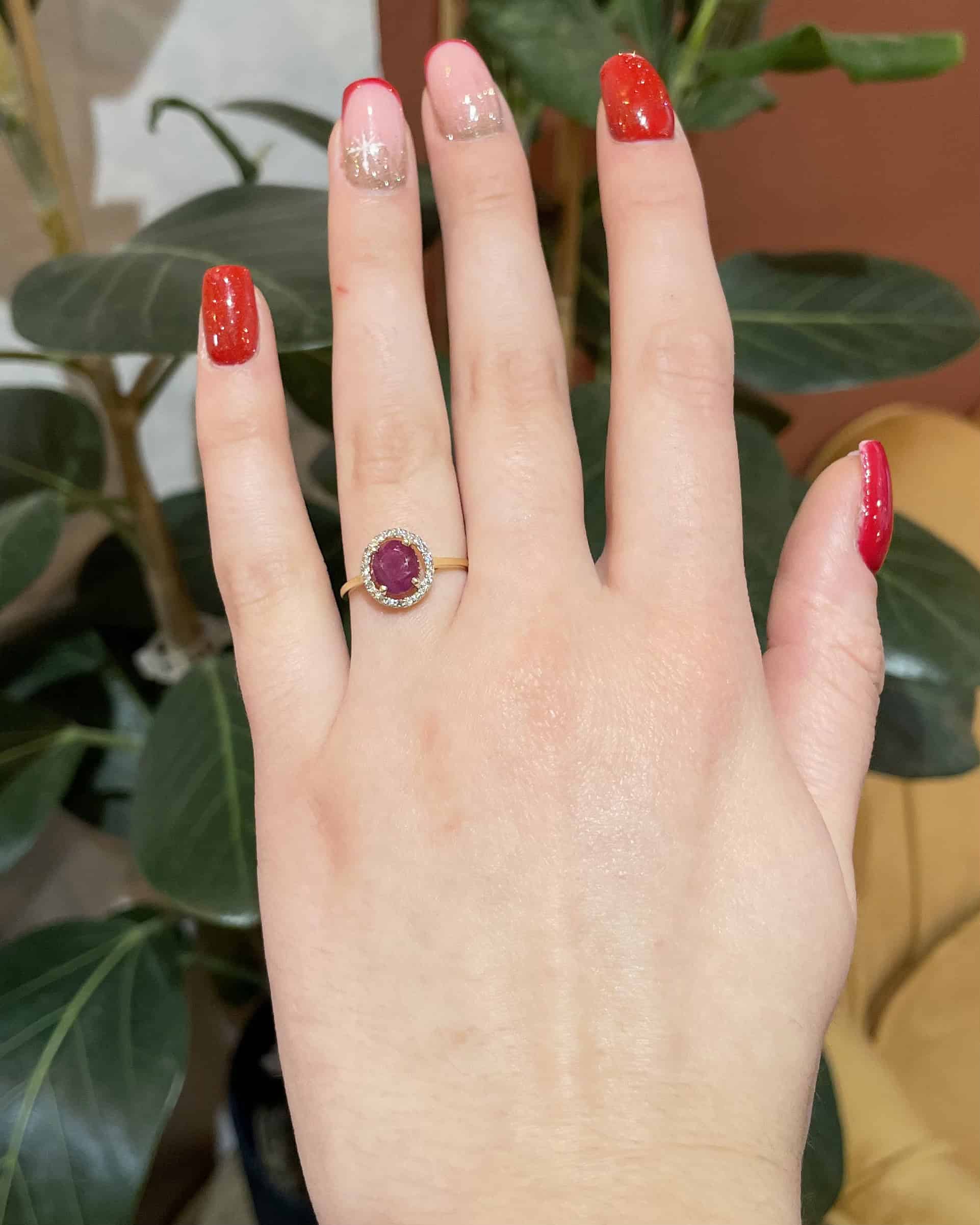 Bague Style Art-Déco Rubis 1.45 carat & Diamants "Karmen"