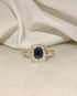 Bague style Art - Déco Saphir 0.75 carat & Diamants "Séraphine" - Elliade Paris