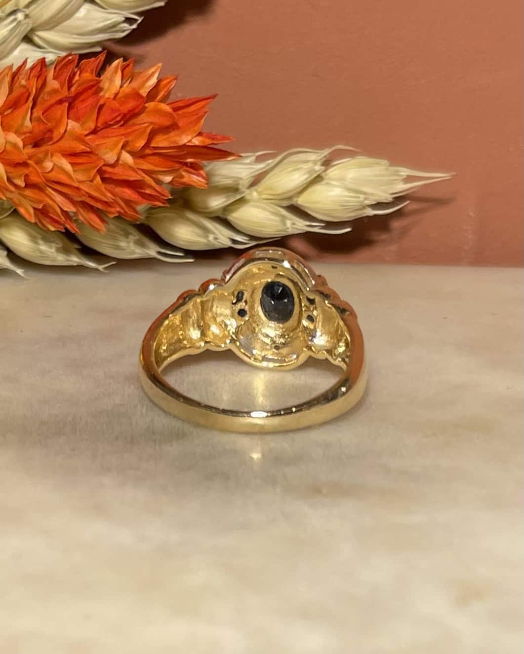 Bague Style Art - Déco Saphirs & Diamants "Natasha" - Elliade Paris