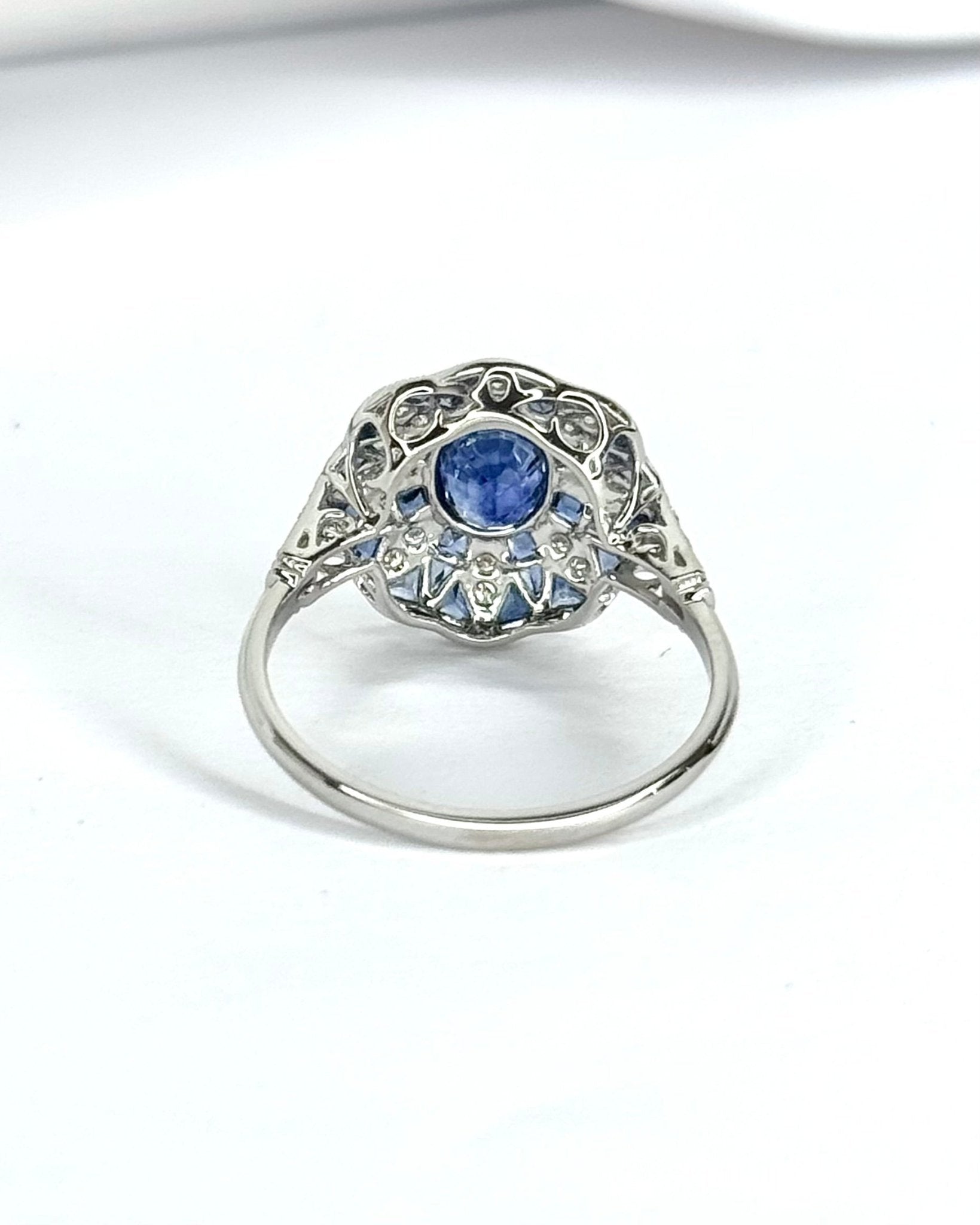 Bague Style Art-Déco Saphirs & Diamants "Poséidon" - Elliade Paris
