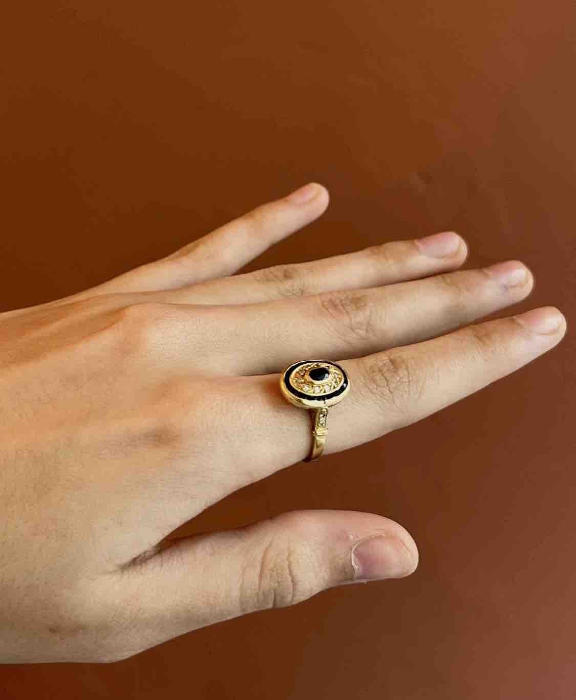 Bague Style Art - Déco Saphirs et Diamants "Ladissé" - Elliade Paris