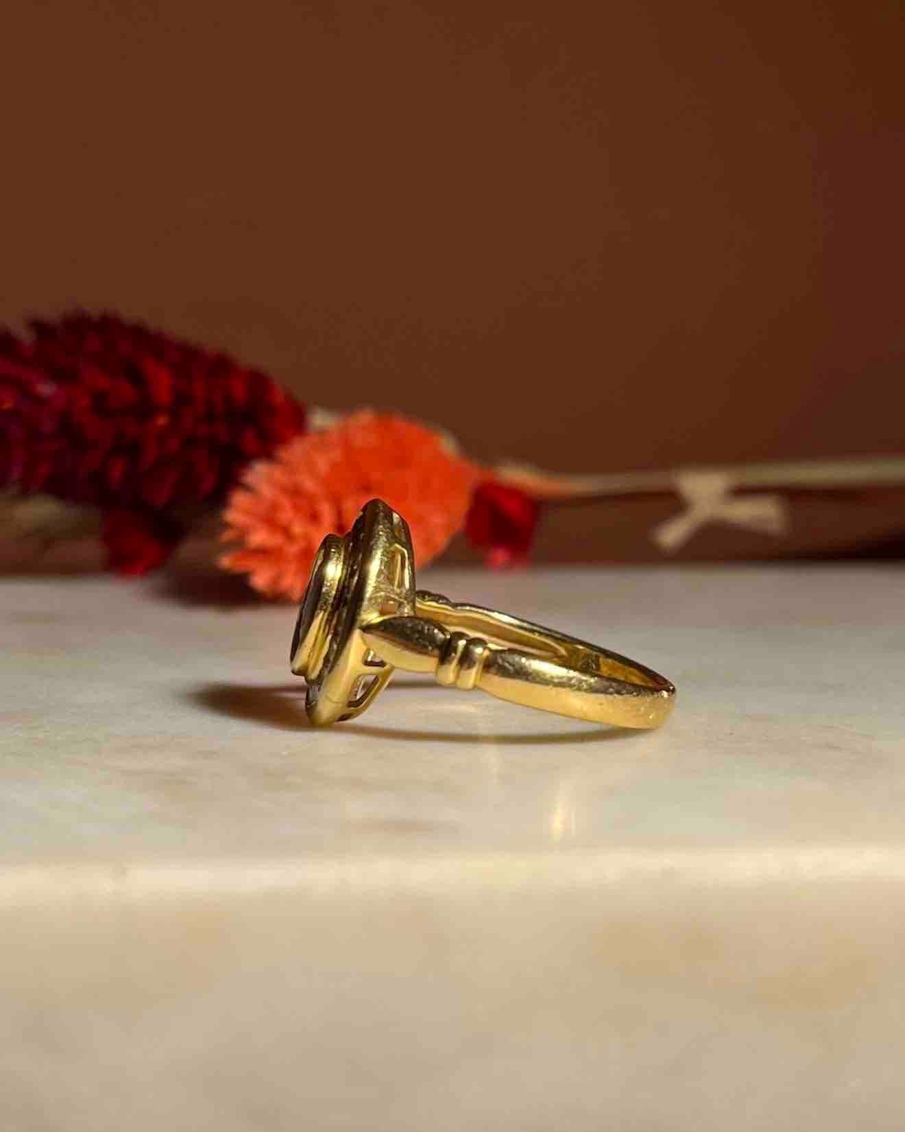 Bague Style Art - Déco Saphirs et Diamants "Lilou" - Elliade Paris