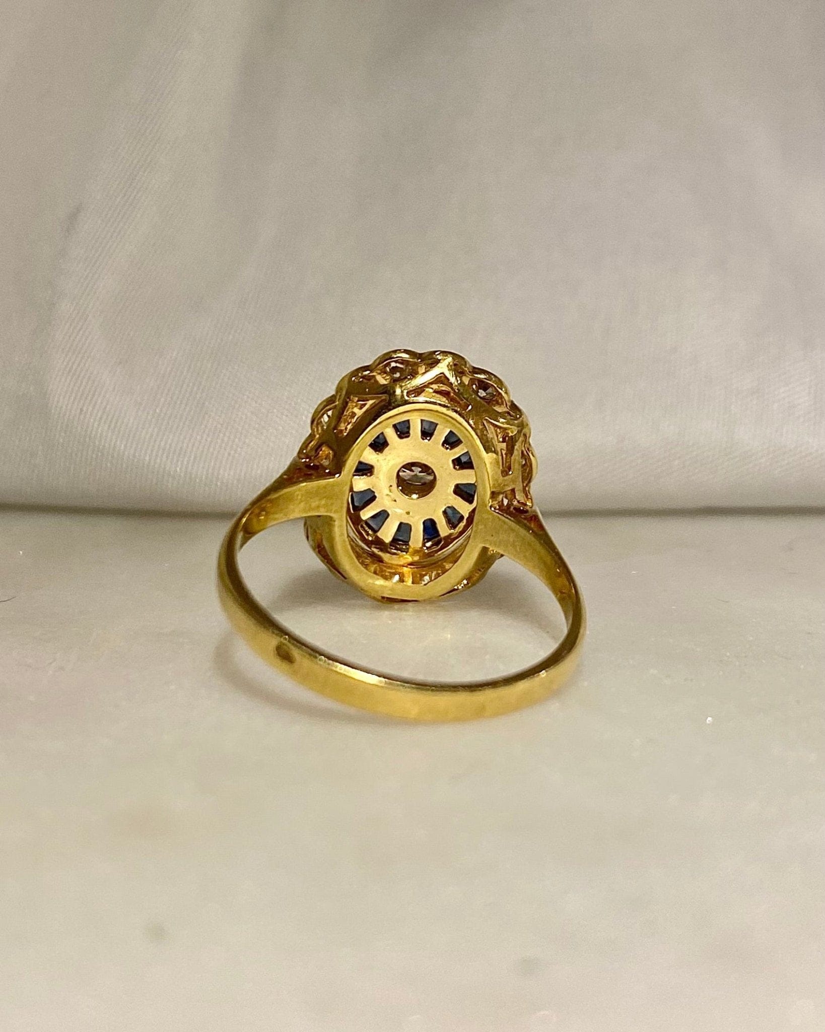 Bague Style Art - Déco Saphirs et Diamants "Louna" - Elliade Paris