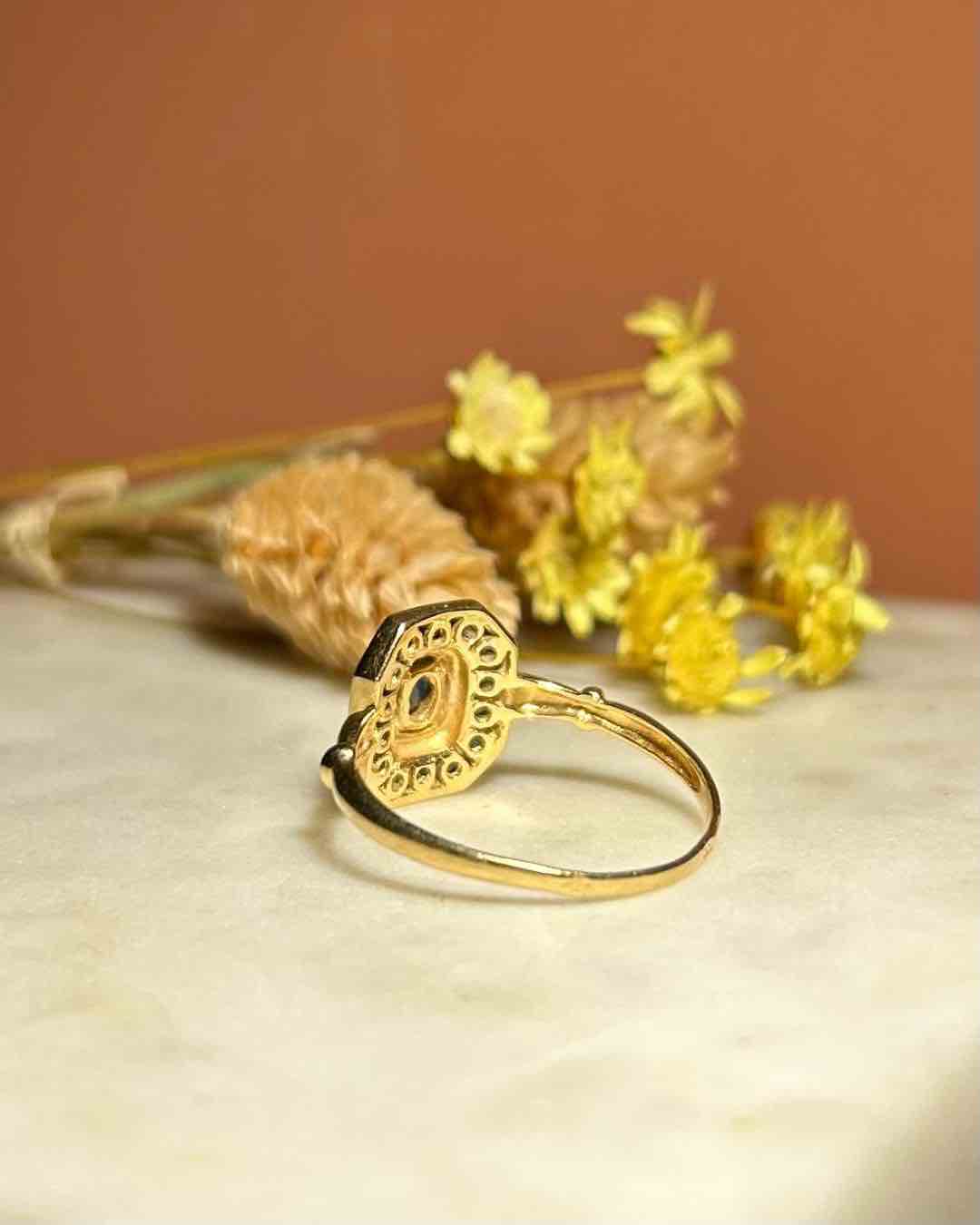 Bague style Art-Déco Saphirs "Pauline"