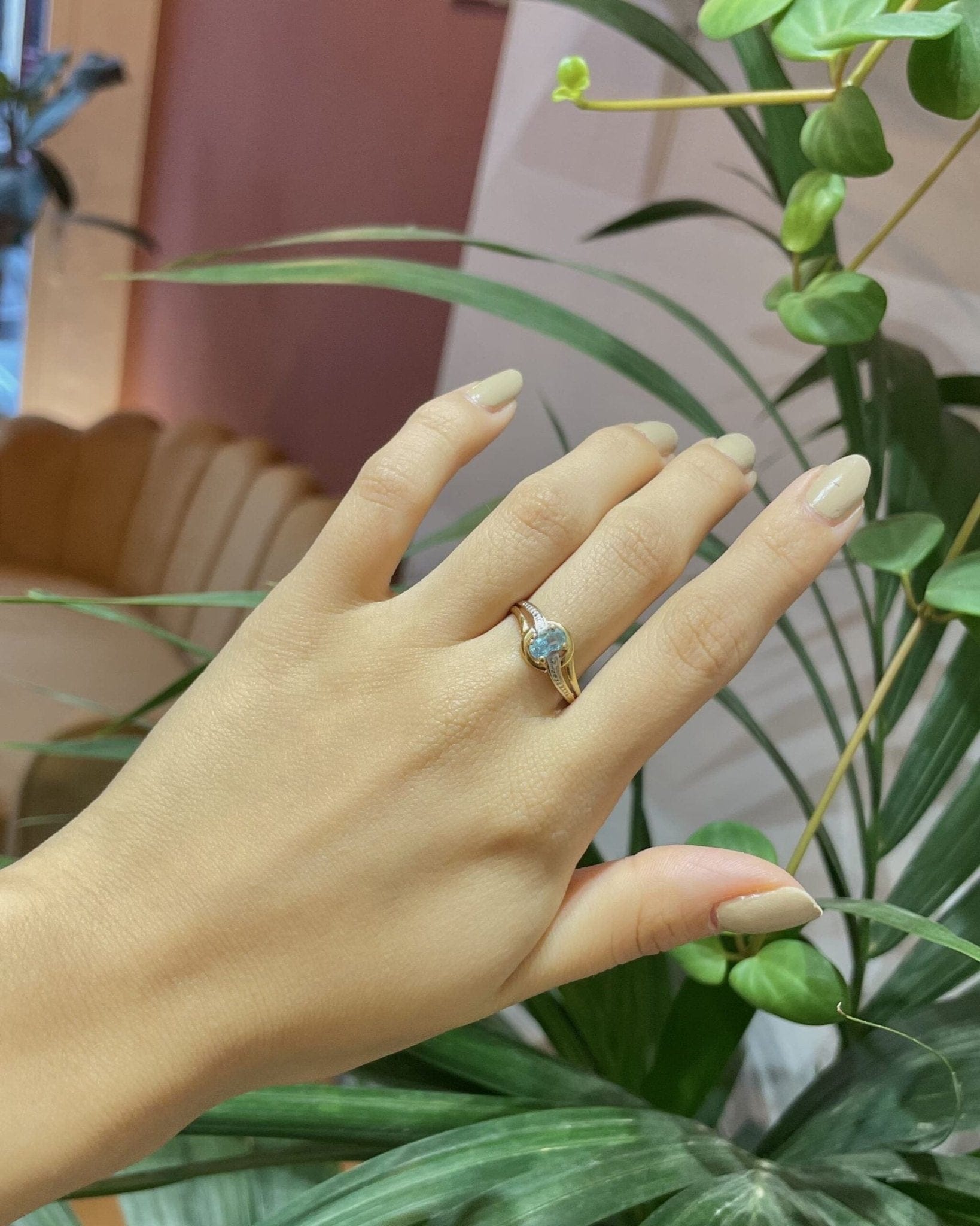 Bague Style Art Deco Topaze "Diya" - Elliade Paris